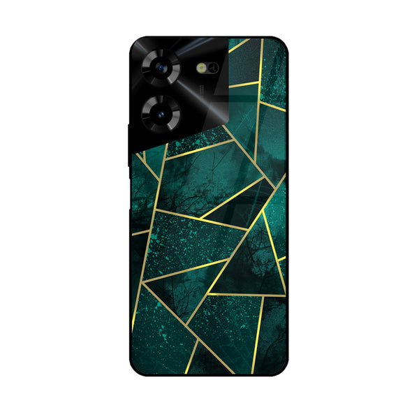 Tecno Pova 5 Pro - Geometric Series - Premium Printed Glass soft Bumper shock Proof Case CS-52213