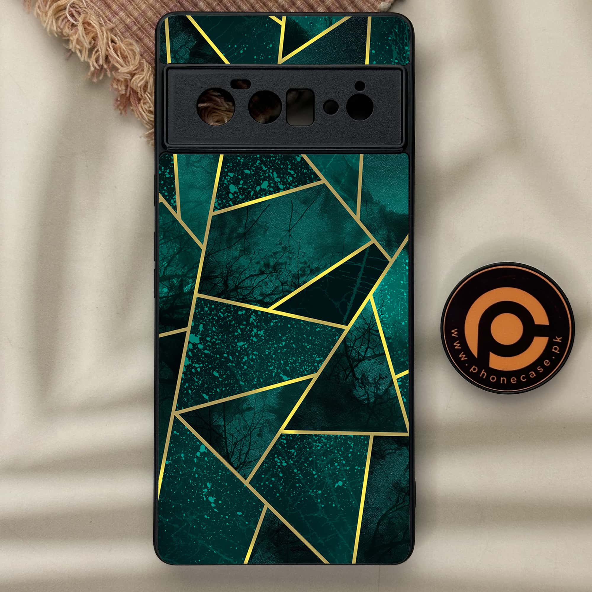 Google Pixel 6 Pro - Geometric Marble Series - Premium Metal Printed soft Bumper Shock Proof Case