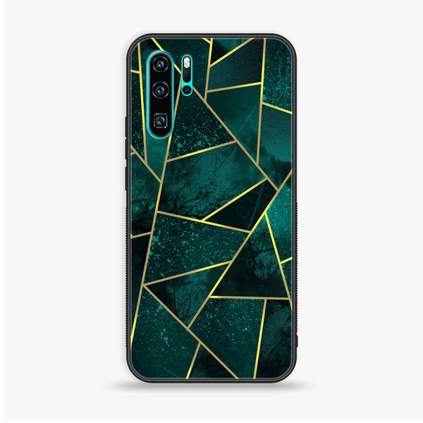 Huawei P30 Pro - Geometric Marble Design 9 - Premium Printed Glass soft Bumper shock Proof Case CS-22872