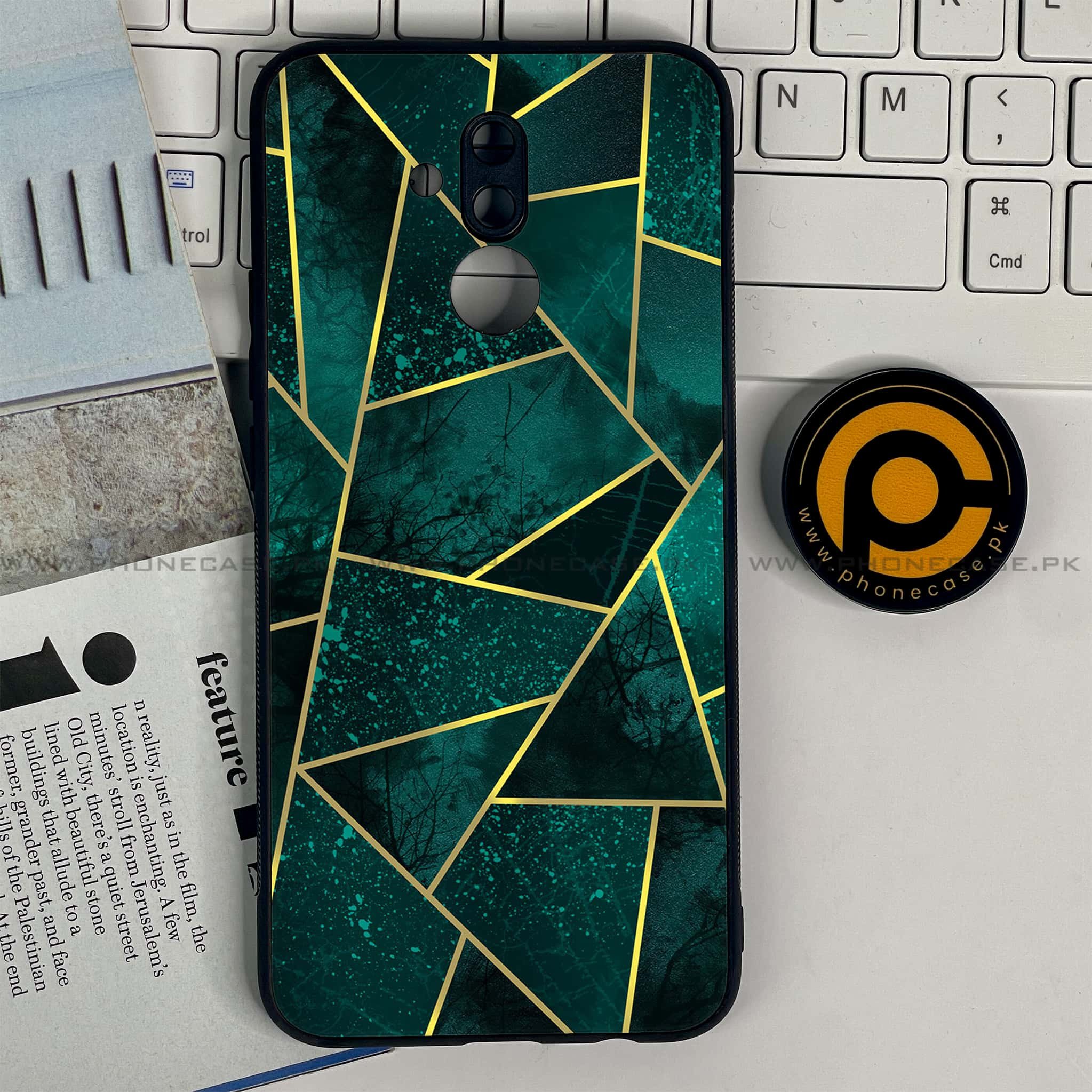 Huawei Mate 20 Lite - Geometric Marble Series - Premium Printed Glass soft Bumper shock Proof Case