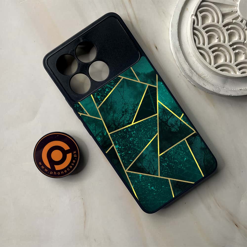 Xiaomi Poco F6 Pro - Geometric Marble Series - Premium Metal Printed soft Bumper shock Proof Case