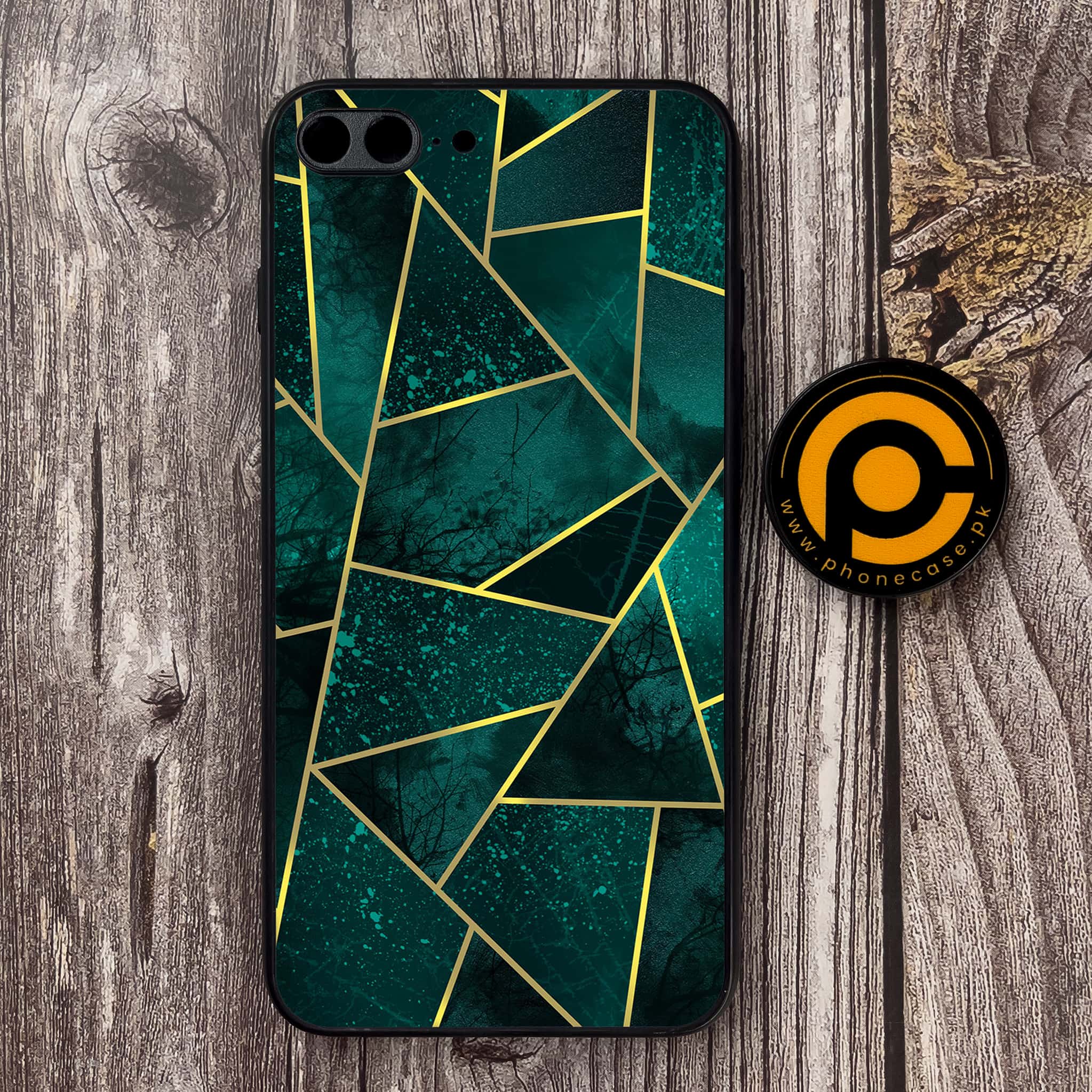 iPhone 7 Plus - Geometric Marble Series - Premium Metal Printed soft Bumper shock Proof Case