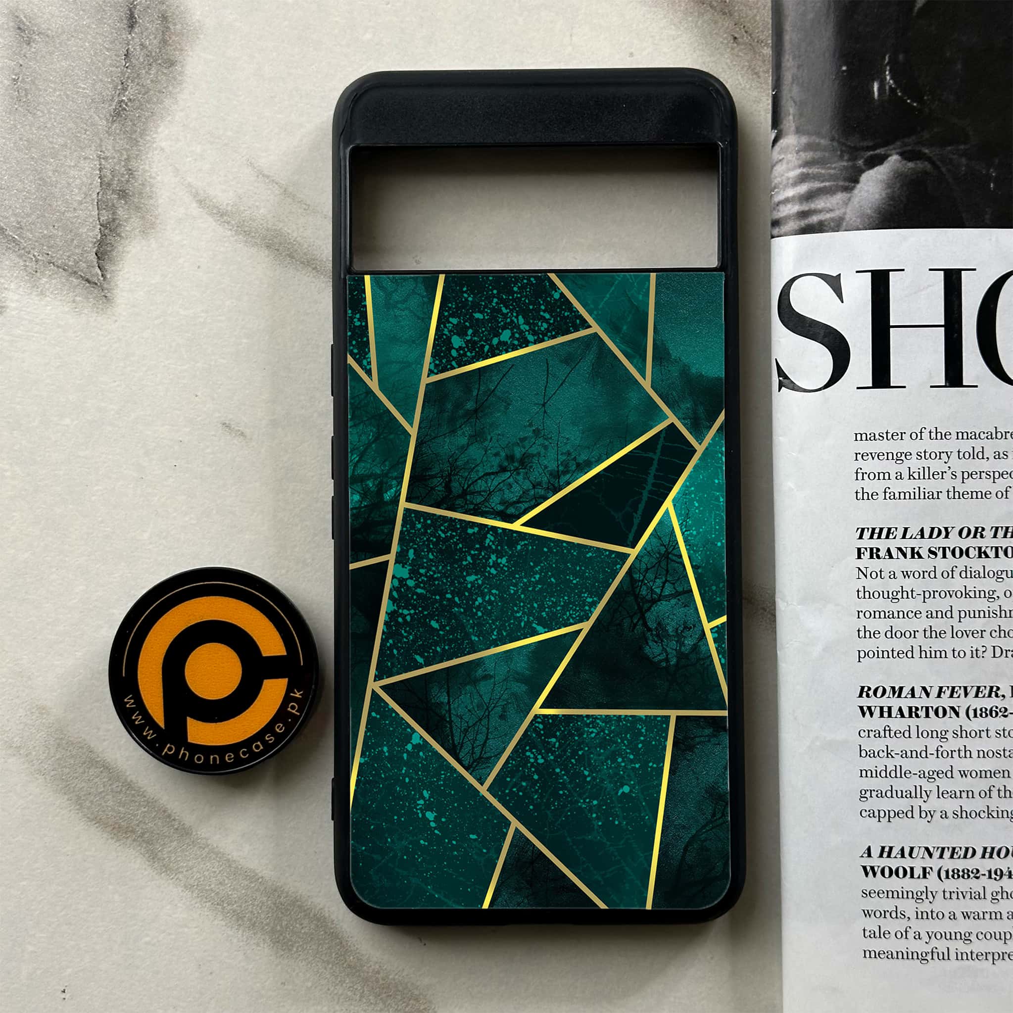 Google Pixel 8a - Geometric Marble Series - Premium Printed soft Bumper Shock Proof Case