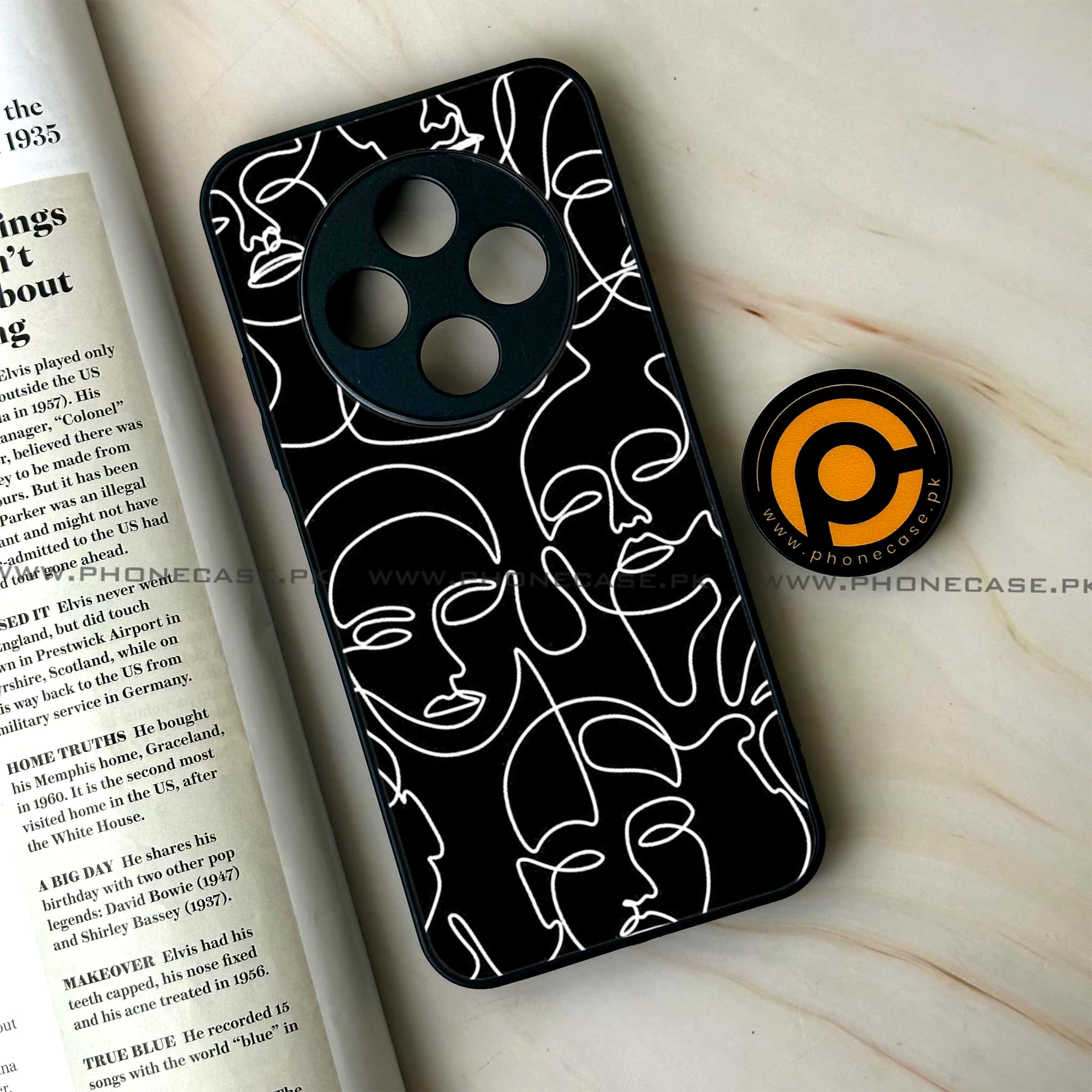 Oppo F27 Pro - Girls Line Art Series - Premium Metal Printed soft Bumper Shock Proof Case