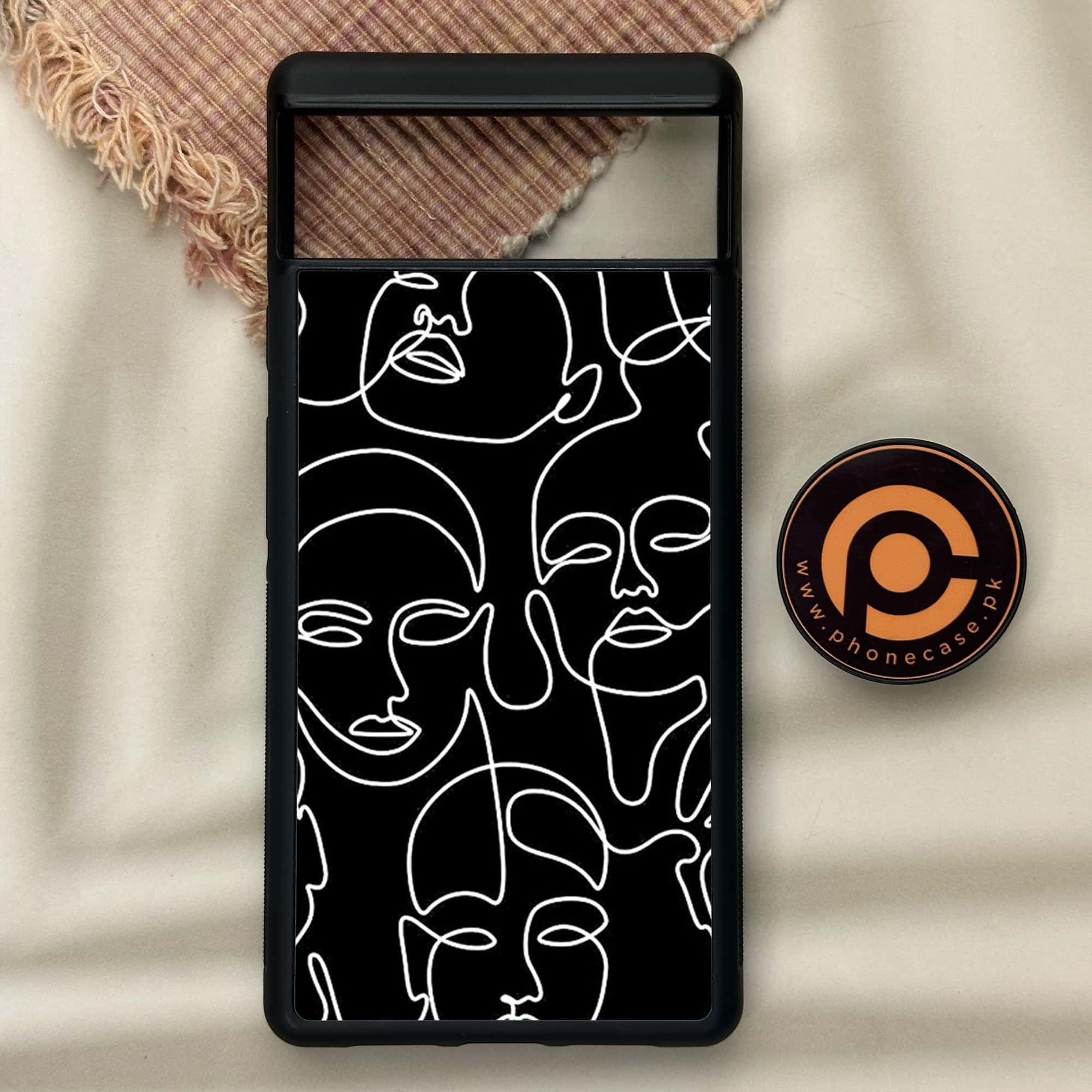 Google Pixel 6 - Girls Line Art Series - Premium Metal Printed soft Bumper Shock Proof Case