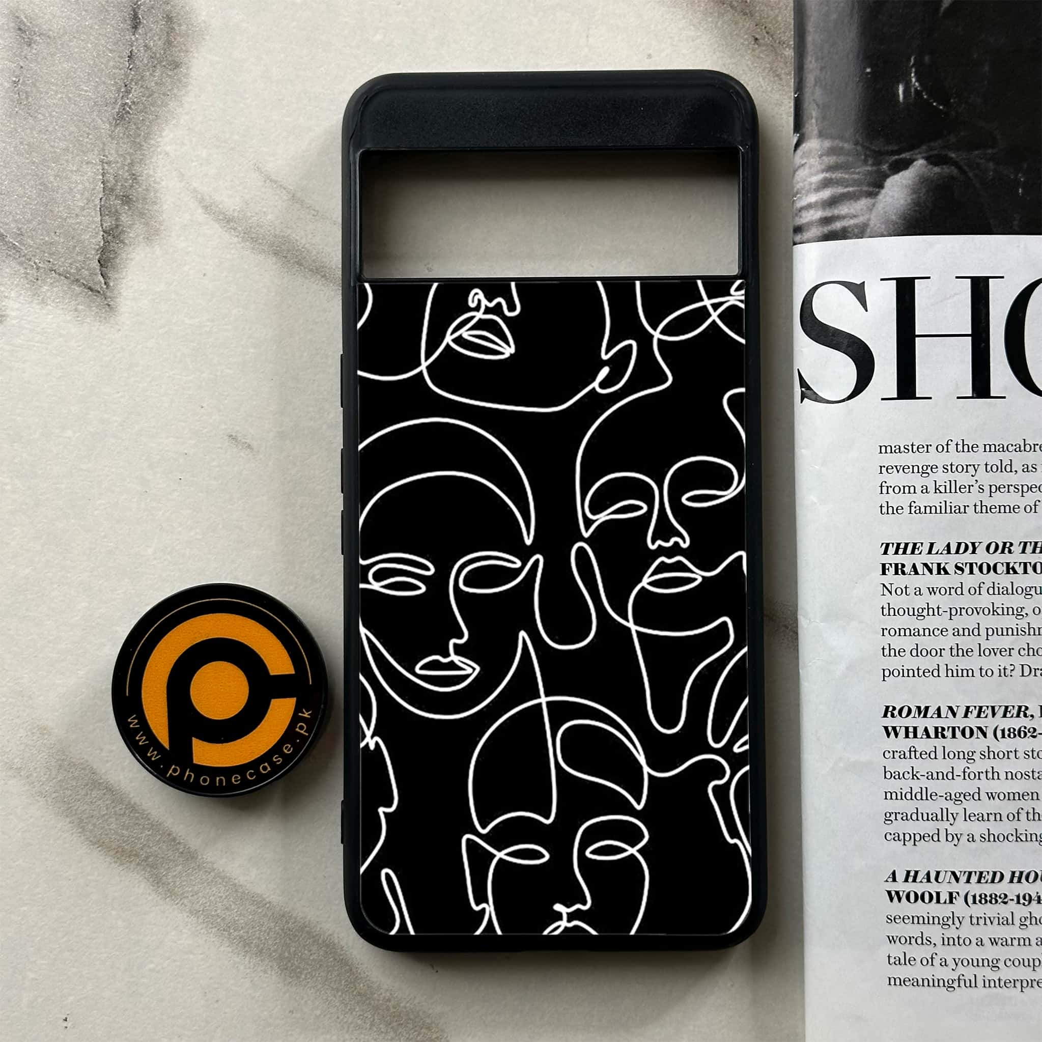 Google Pixel 8a - Girls Line Art Series - Premium Printed soft Bumper Shock Proof Case