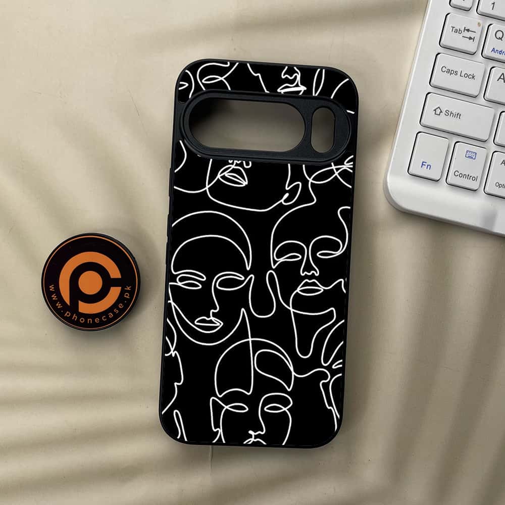 Google Pixel 10  - Girls Line Art Series - Premium Metal Printed soft Bumper Shockof Case