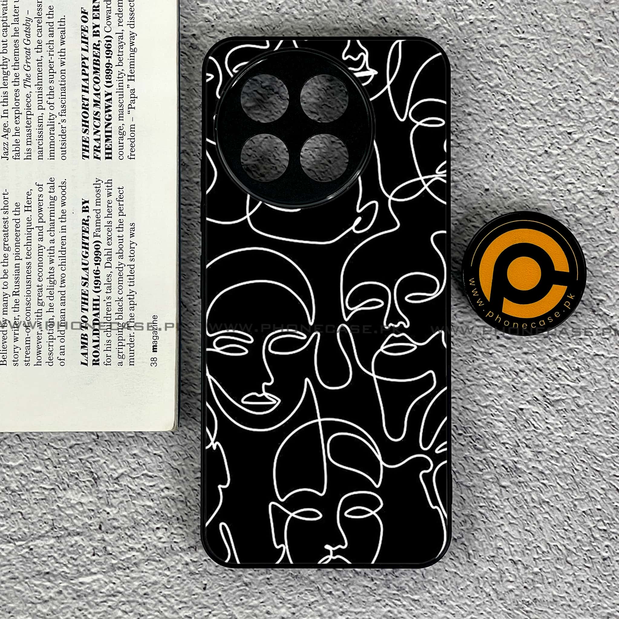 OnePlus Ace 5 - Girls Line Art Series - Premium Metal Printed soft Bumper shock Proof Case