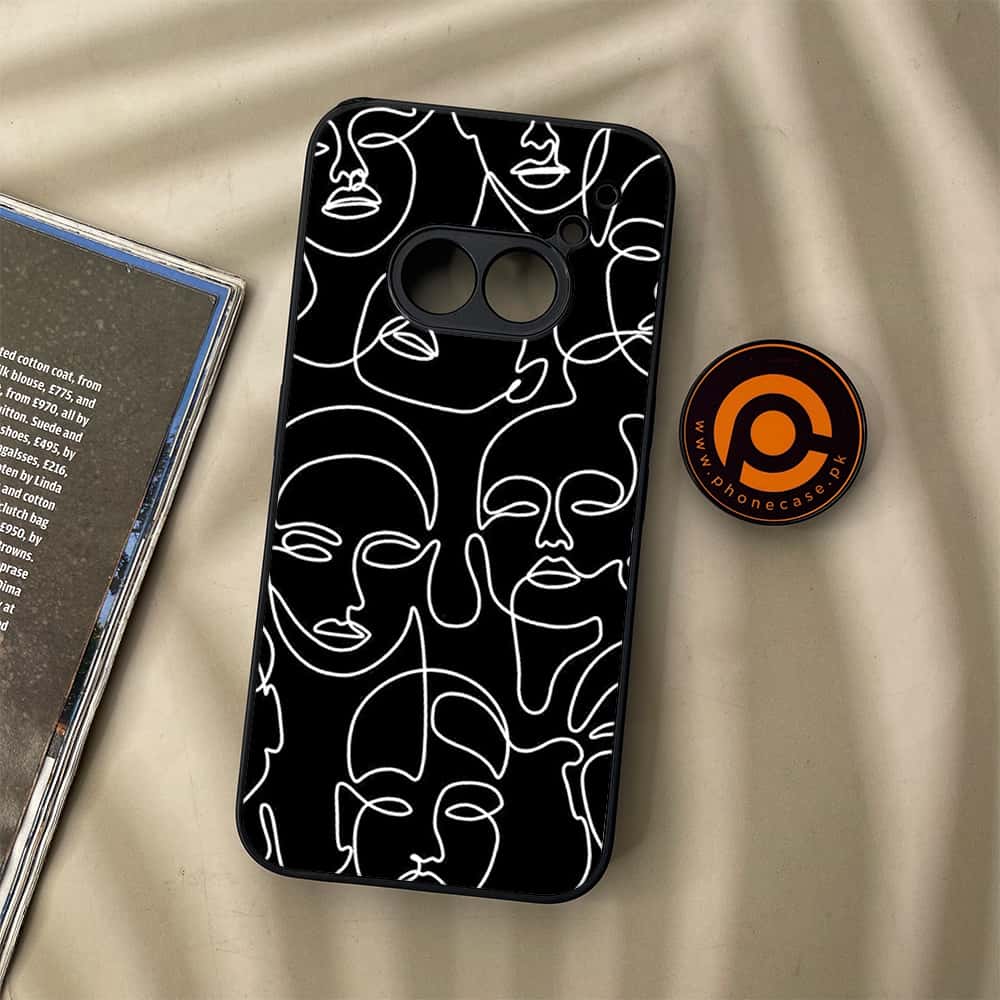 Nothing Phone (2a) - Girls Line Art Series - Premium Metal Printed soft Bumper Shock Proof Case