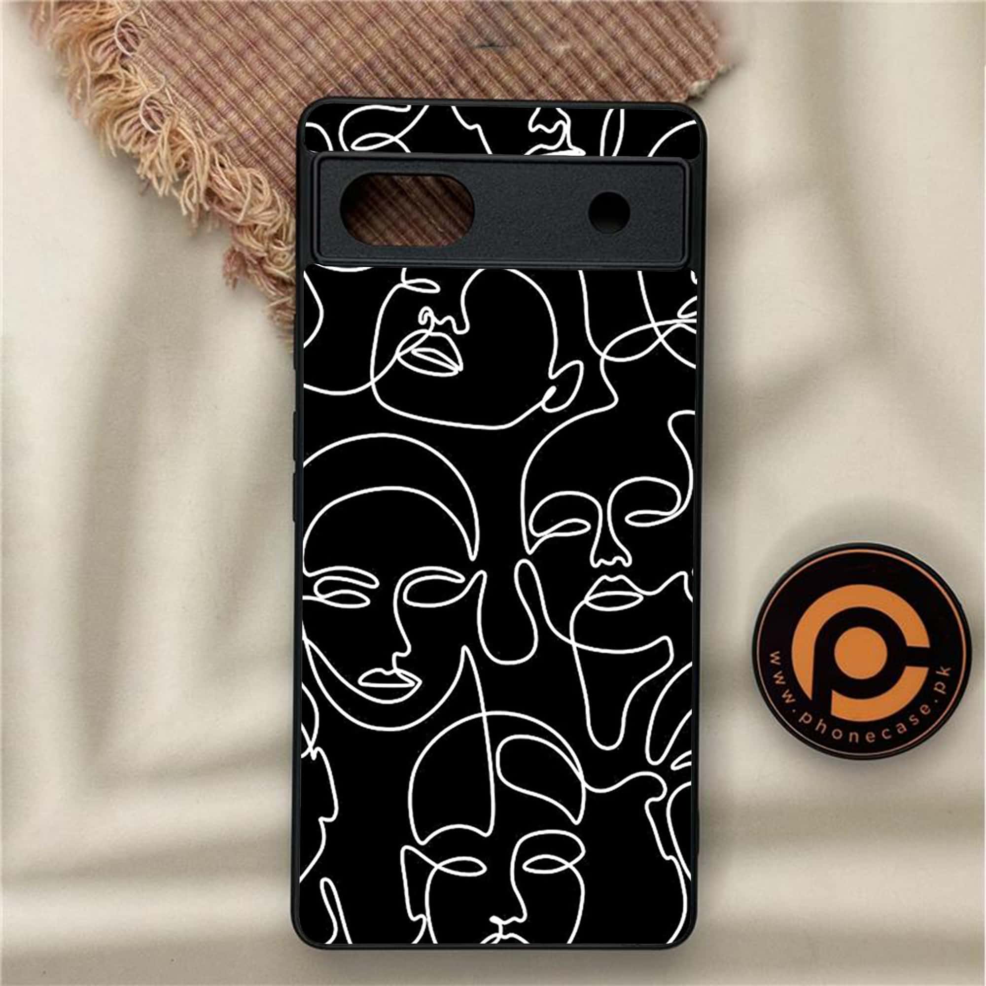 Google Pixel 6A - Girls Line Art Series - Premium Metal Printed soft Bumper Shock Proof Case