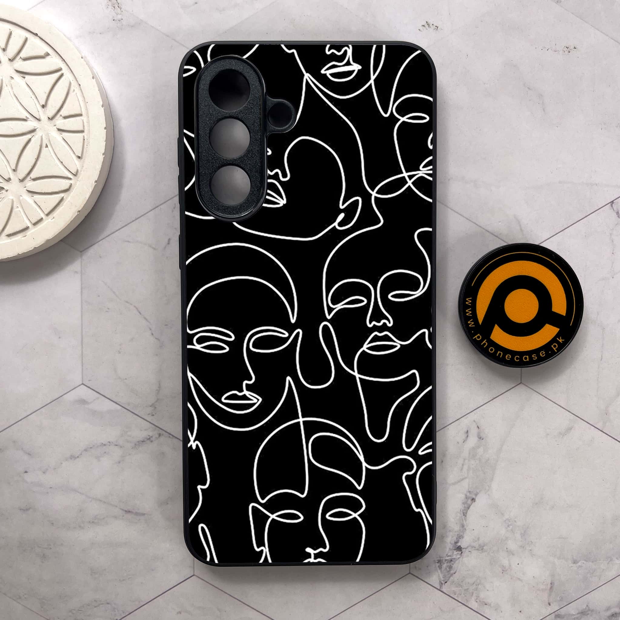 Samsung Galaxy A26 5G - Girls Line Art Series - Premium Metal Printed soft Bumper shock Proof Case