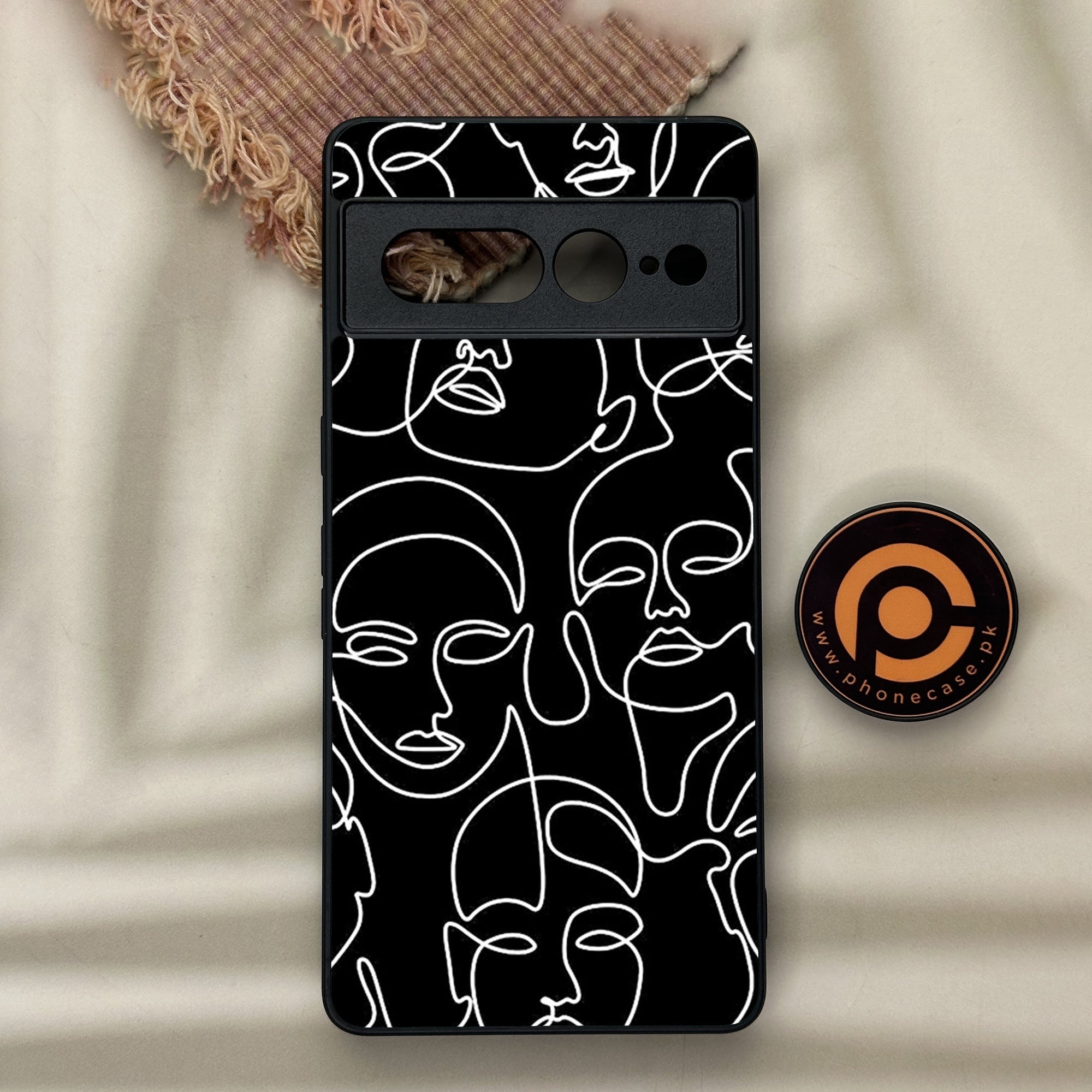 Google Pixel 7 Pro - Girls Line Art Series - Premium Metal Printed soft Bumper Shock Proof Case