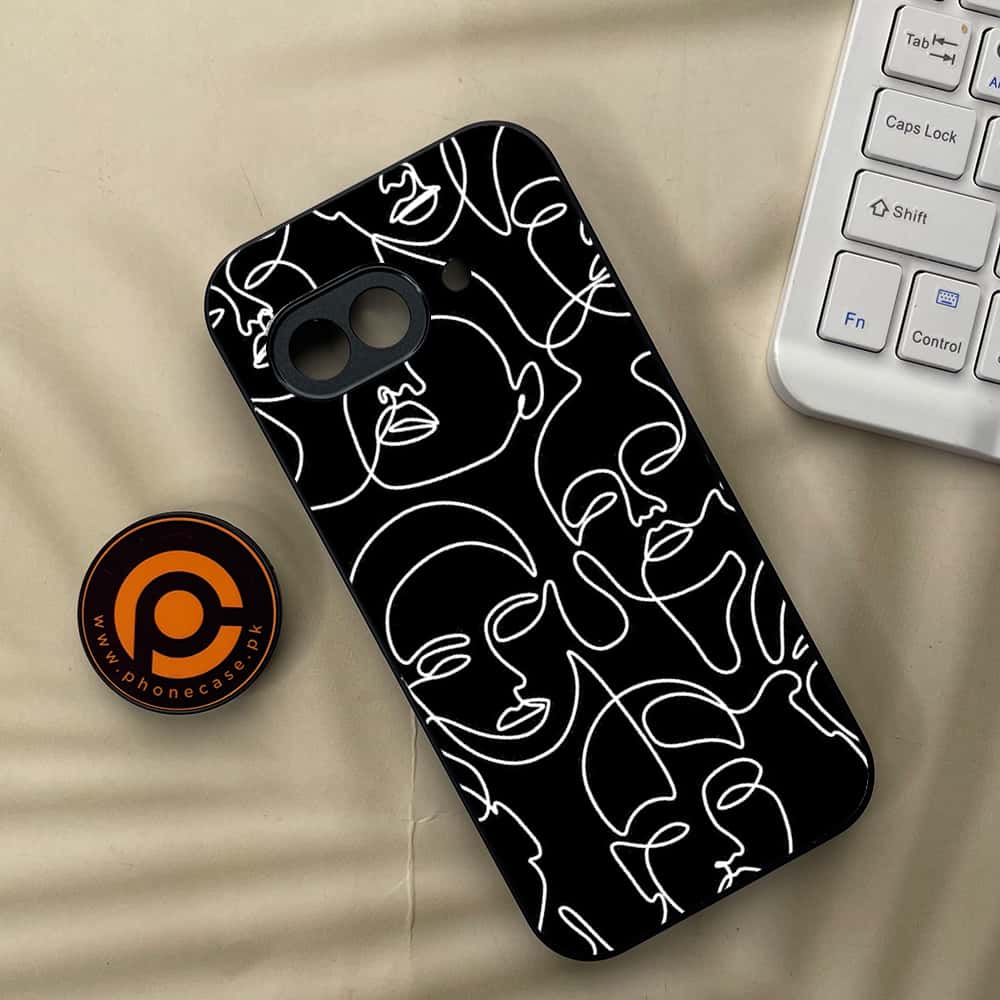 Google Pixel 9a - Girls Line Art Series - Premium Metal Printed soft Bumper Shock Proof Case