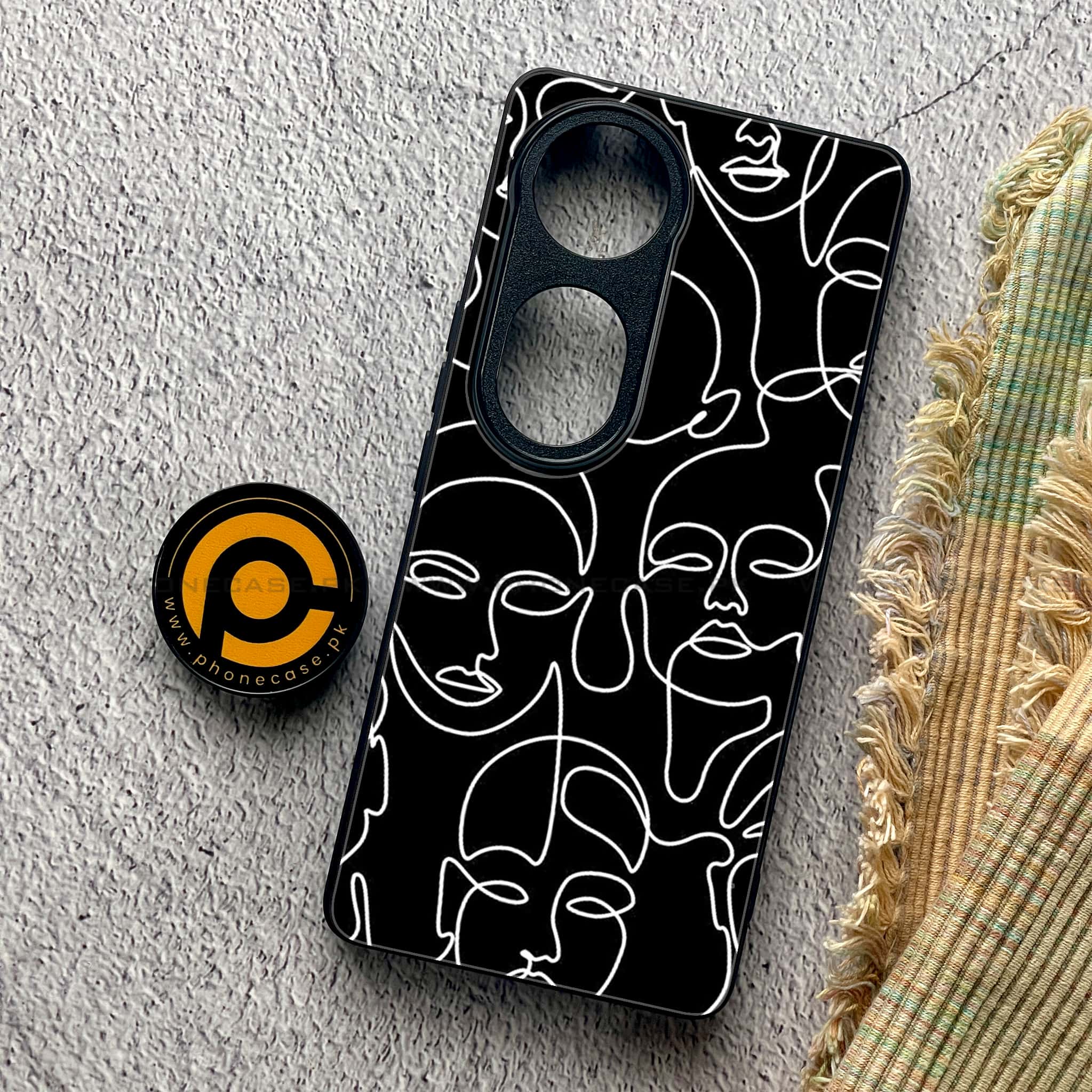 Vivo S19 Pro - Girls Line Art Series - Premium Metal Printed soft Bumper shock Proof Case