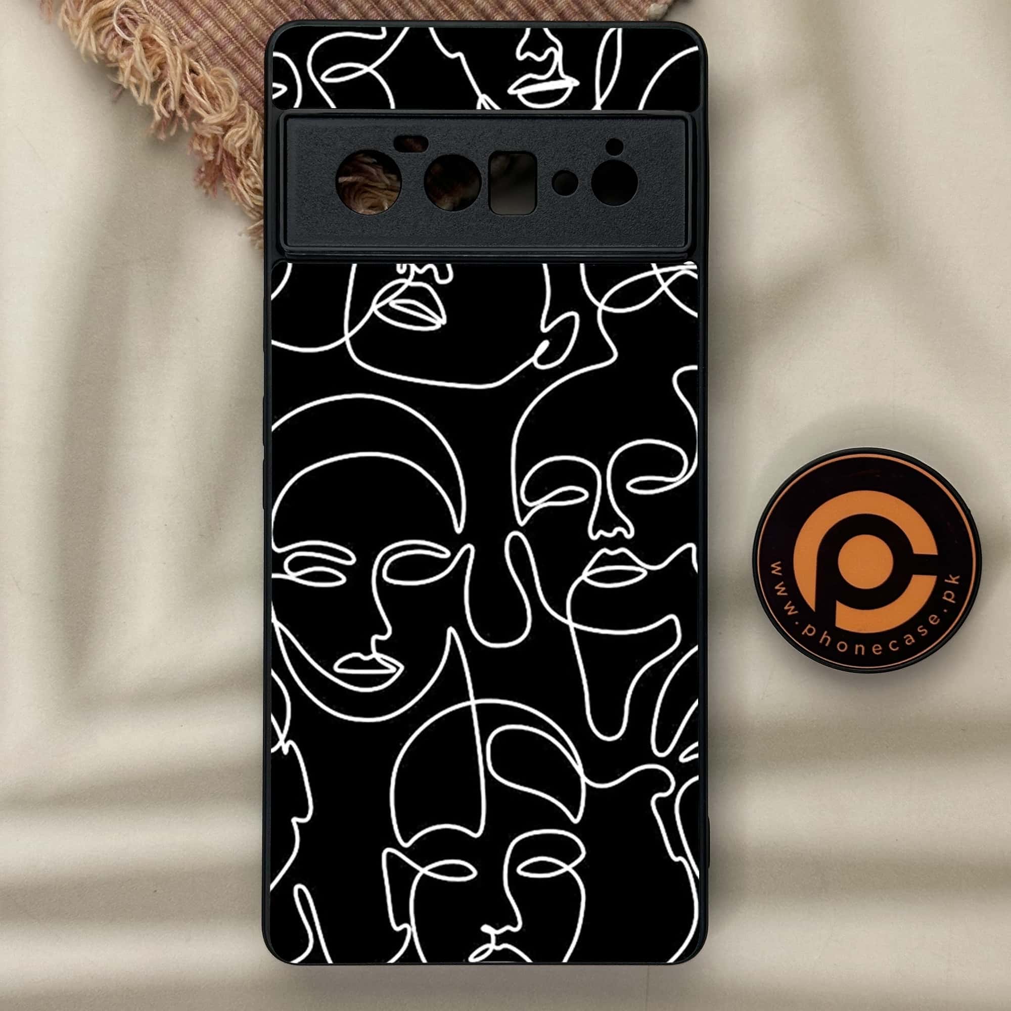 Google Pixel 6 Pro - Girls Line Art Series - Premium Metal Printed soft Bumper Shock Proof Case