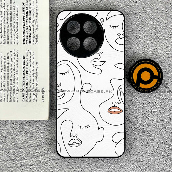 OnePlus 13R - Girls Line Art Series - Premium Printed Glass soft Bumper shock Proof Case