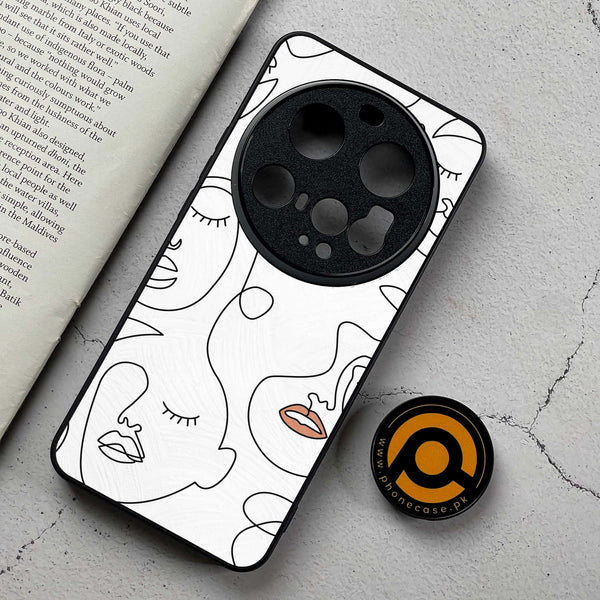 Xiaomi 15 Ultra - Girls Line Art Series - Premium Metal Printed Soft Bumper Shockproof Case