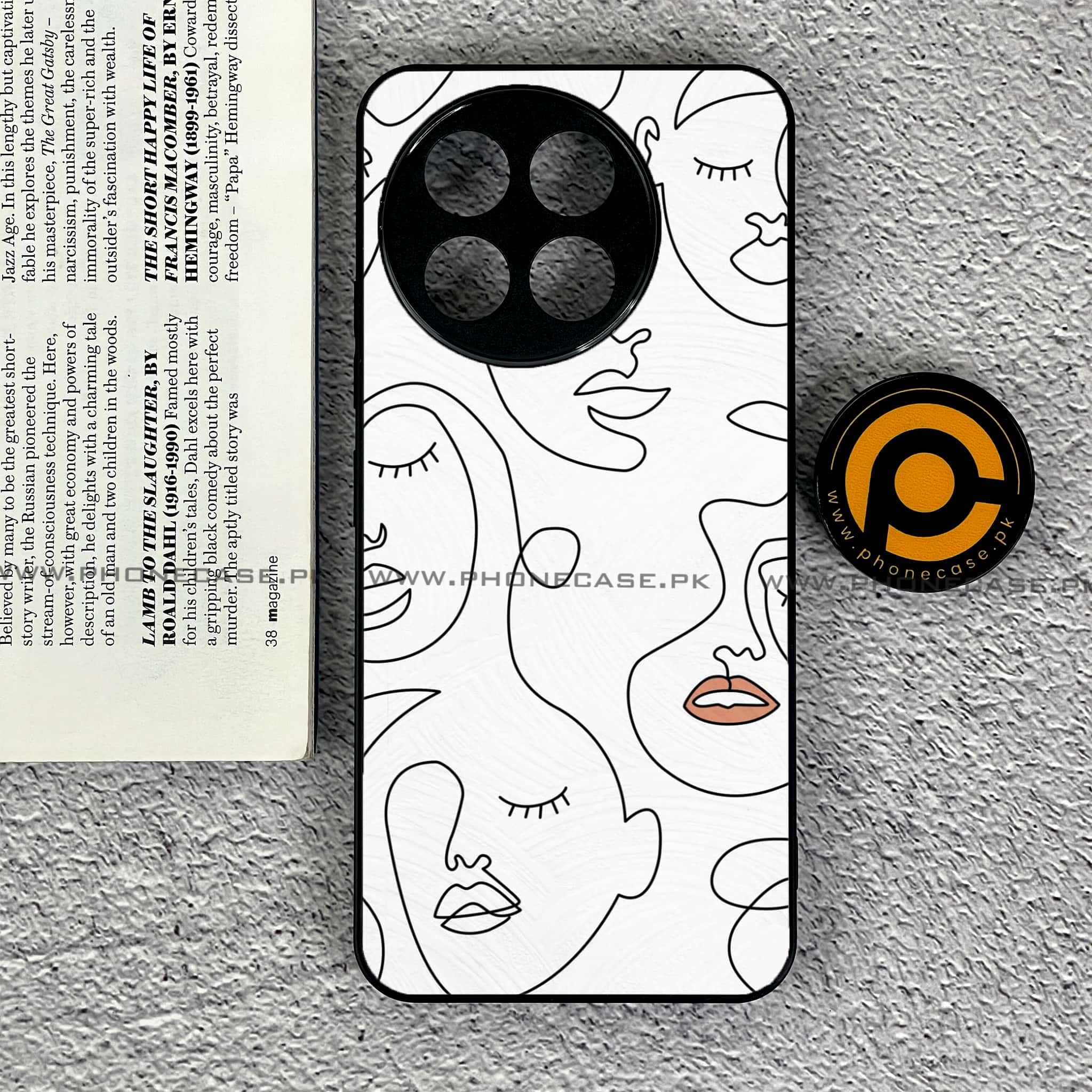 OnePlus Ace 5 - Girls Line Art Series - Premium Metal Printed soft Bumper shock Proof Case
