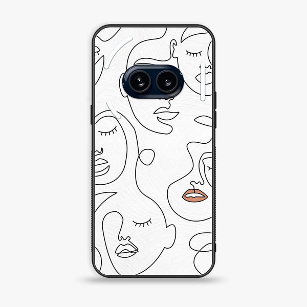 Nothing Phone (2a) - Girls Line Art Series - Premium Metal Printed soft Bumper Shock Proof Case