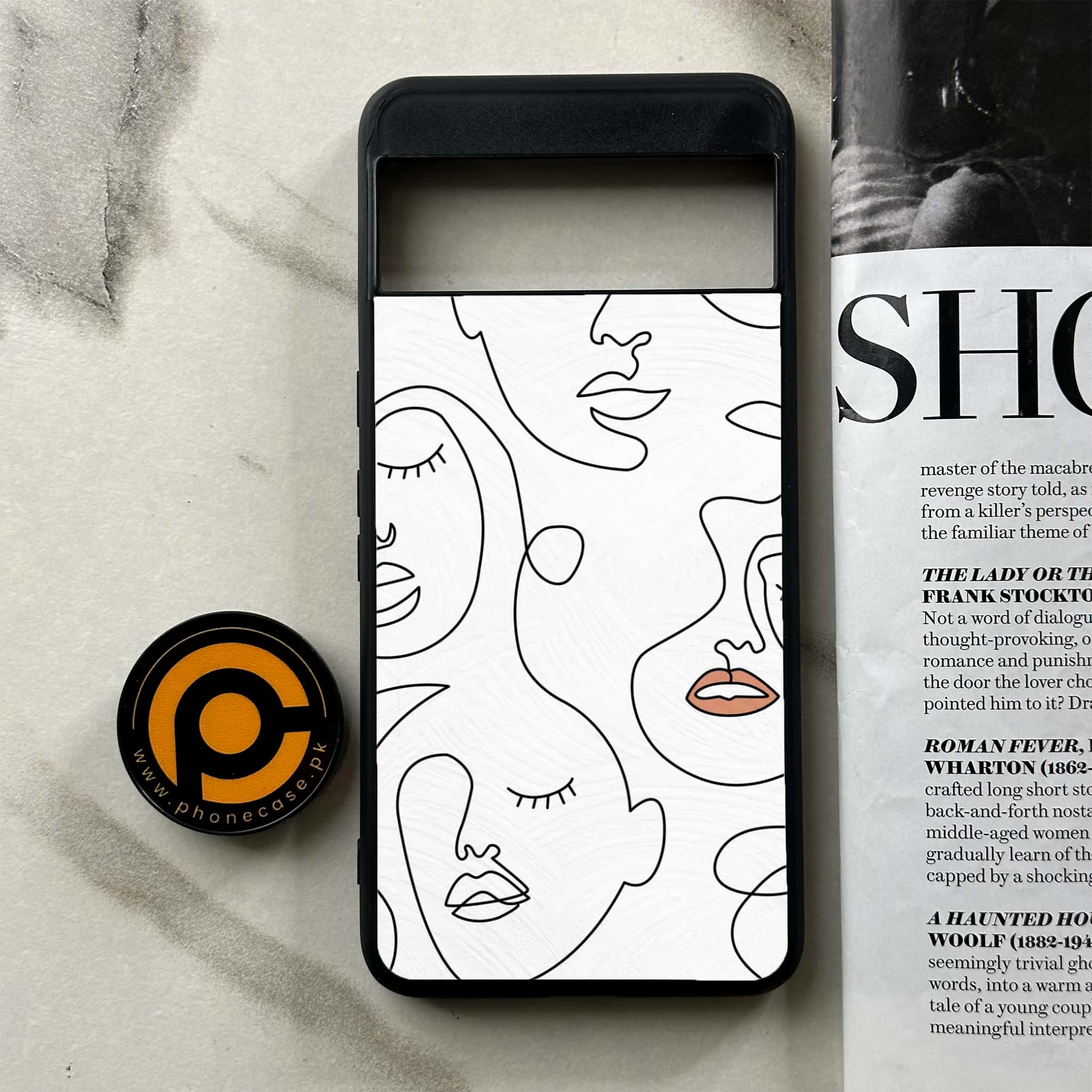 Google Pixel 8a - Girls Line Art Series - Premium Printed soft Bumper Shock Proof Case