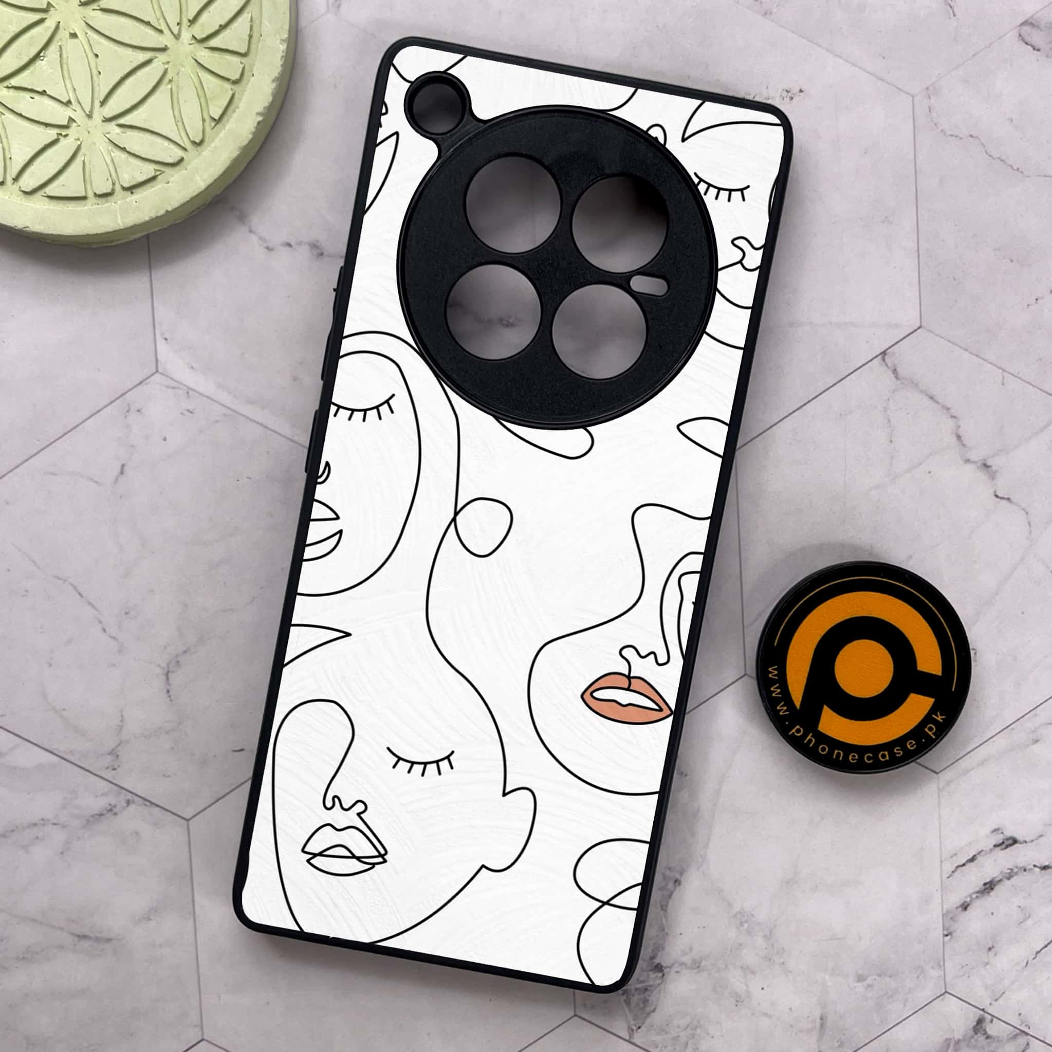 Infinix Zero 40 5G - Girls Line Art Series - Premium Metal Printed soft Bumper shock Proof Case