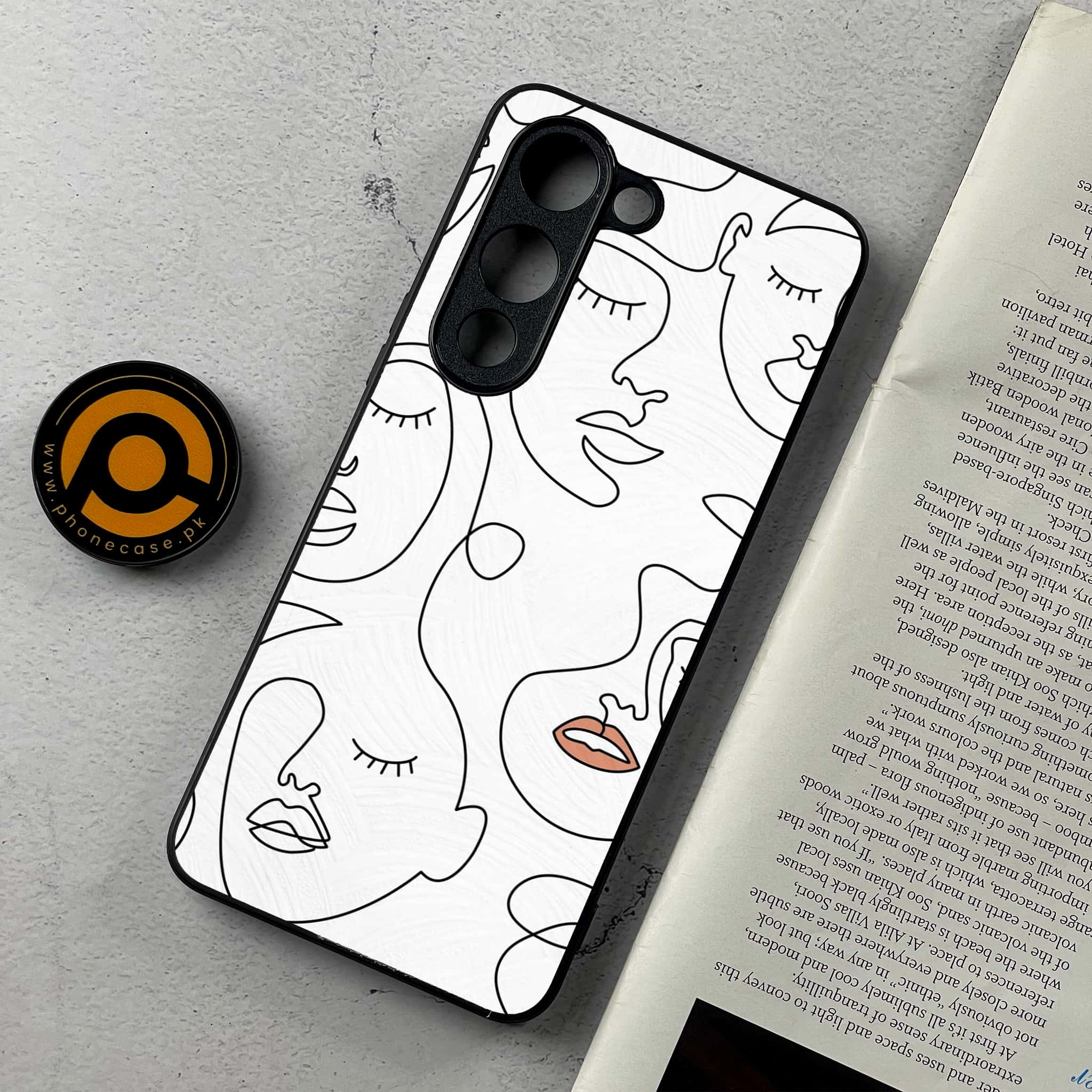 Vivo Y04 - Girls Line Art Series - Premium Metal Printed Soft Bumper Shockproof Case