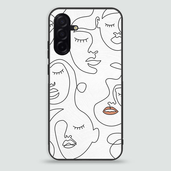 Samsung Galaxy A26 -   Girls Line Art Series- Premium Printed Glass soft Bumper shock Proof Case