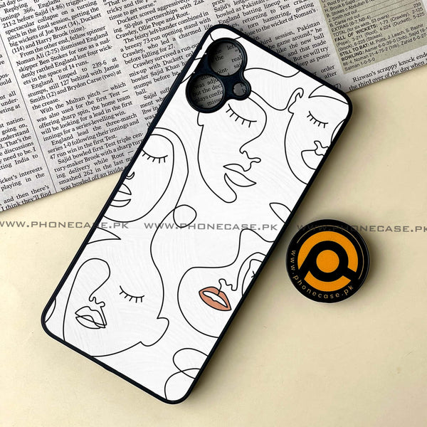 Samsung Galaxy A06  - Girls Line Art  Design 1 - Premium Metal Printed soft Bumper shock Proof Case