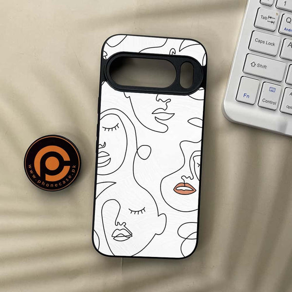 Google Pixel 10 Pro  - Girls Line Art Series - Premium Metal Printed soft Bumper Shock Proof Case