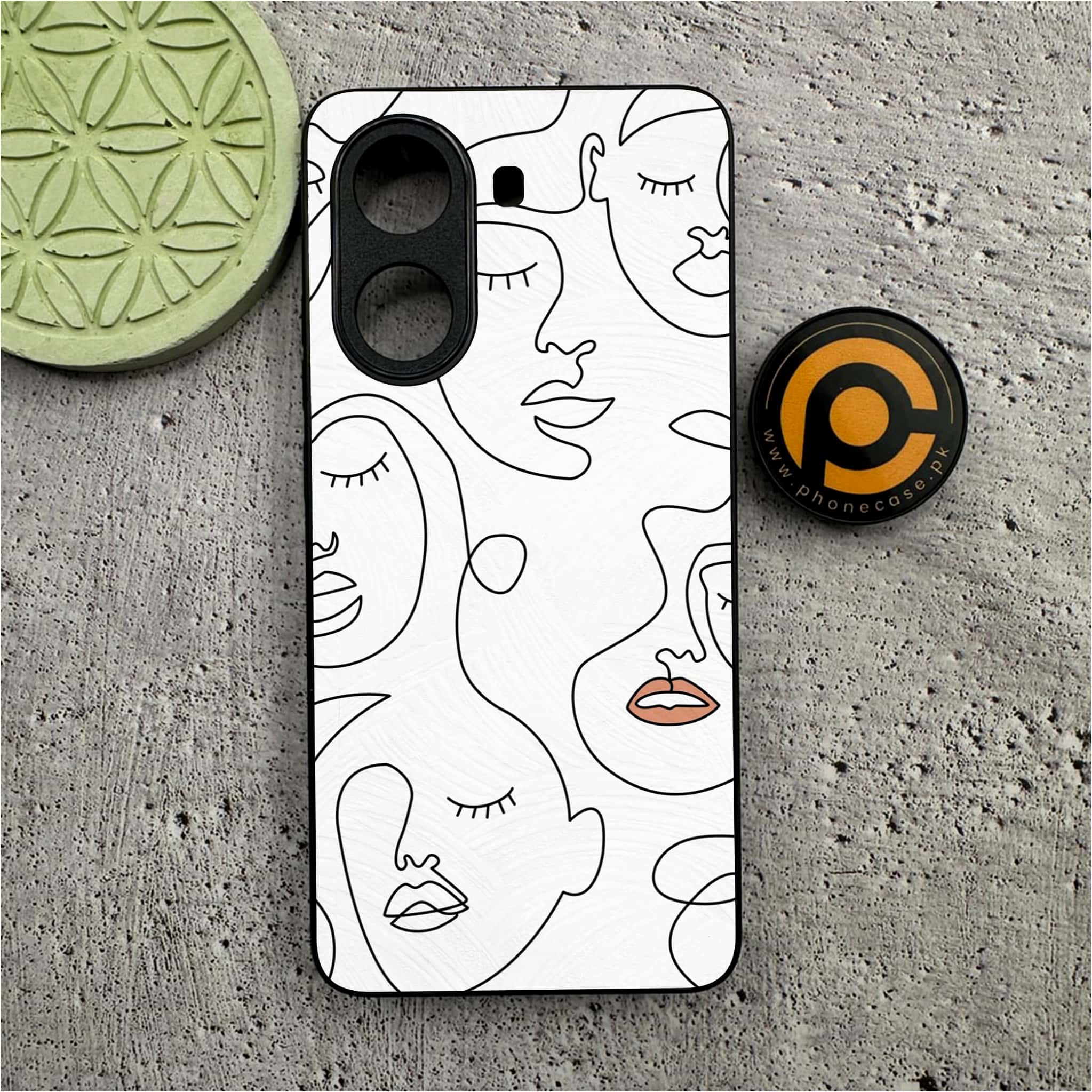 Xiaomi Redmi Turbo 4 - Girls Line Art Series - Premium Metal Printed soft Bumper shock Proof Case