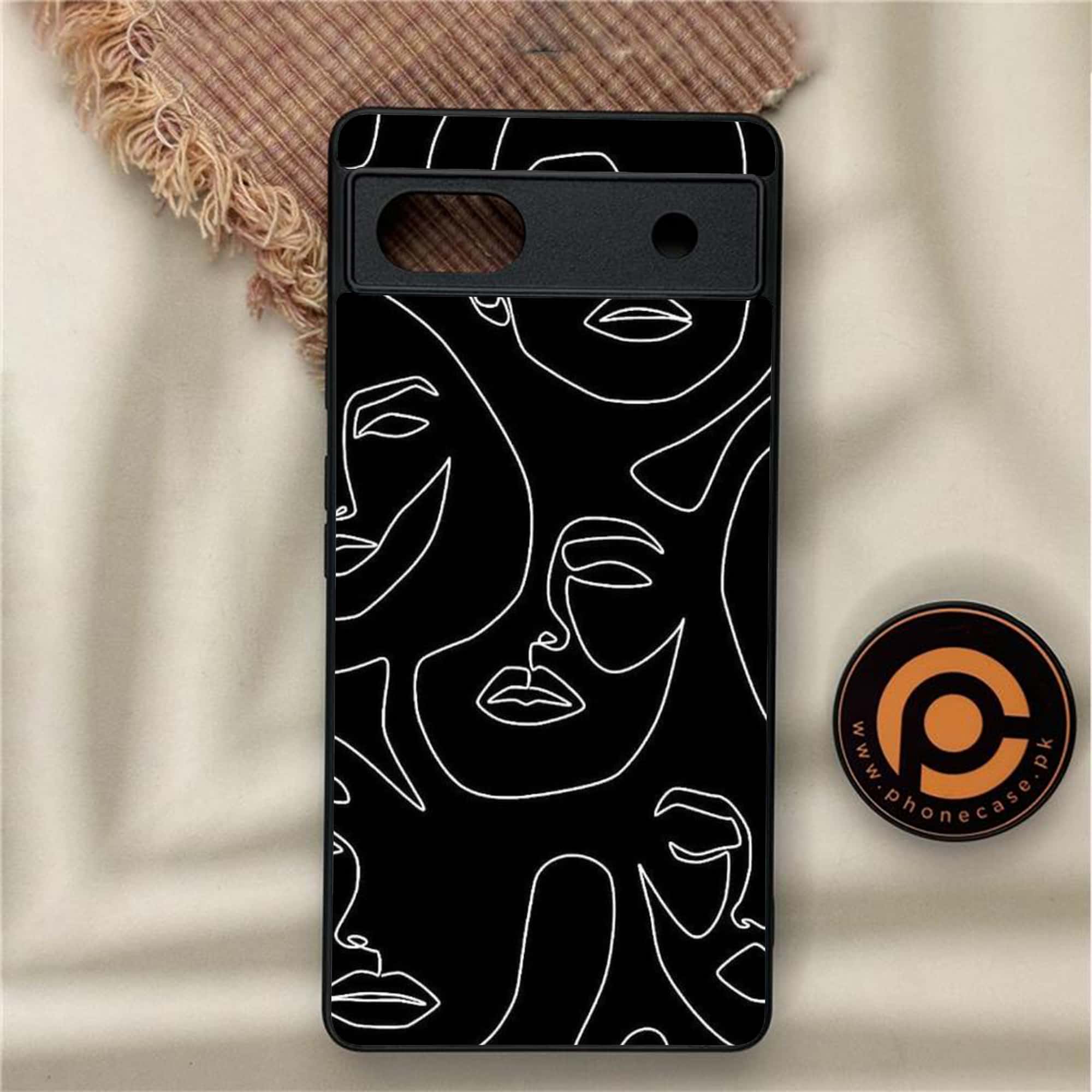 Google Pixel 6A - Girls Line Art Series - Premium Metal Printed soft Bumper Shock Proof Case