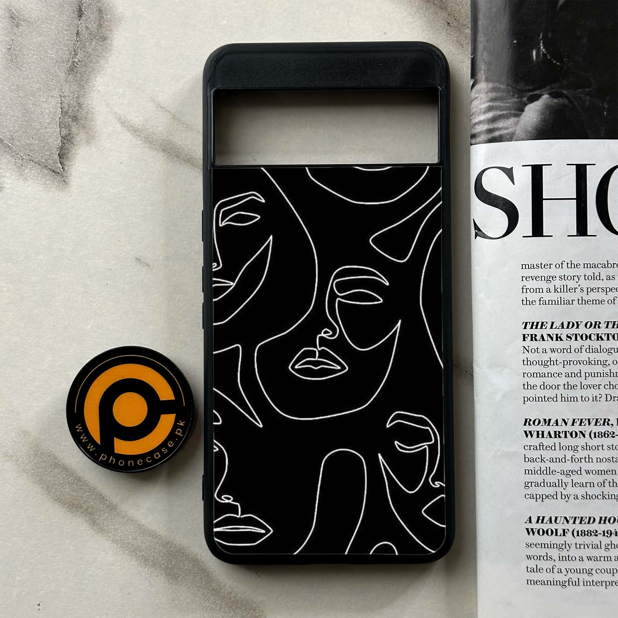 Google Pixel 8a - Girls Line Art Series - Premium Printed soft Bumper Shock Proof Case