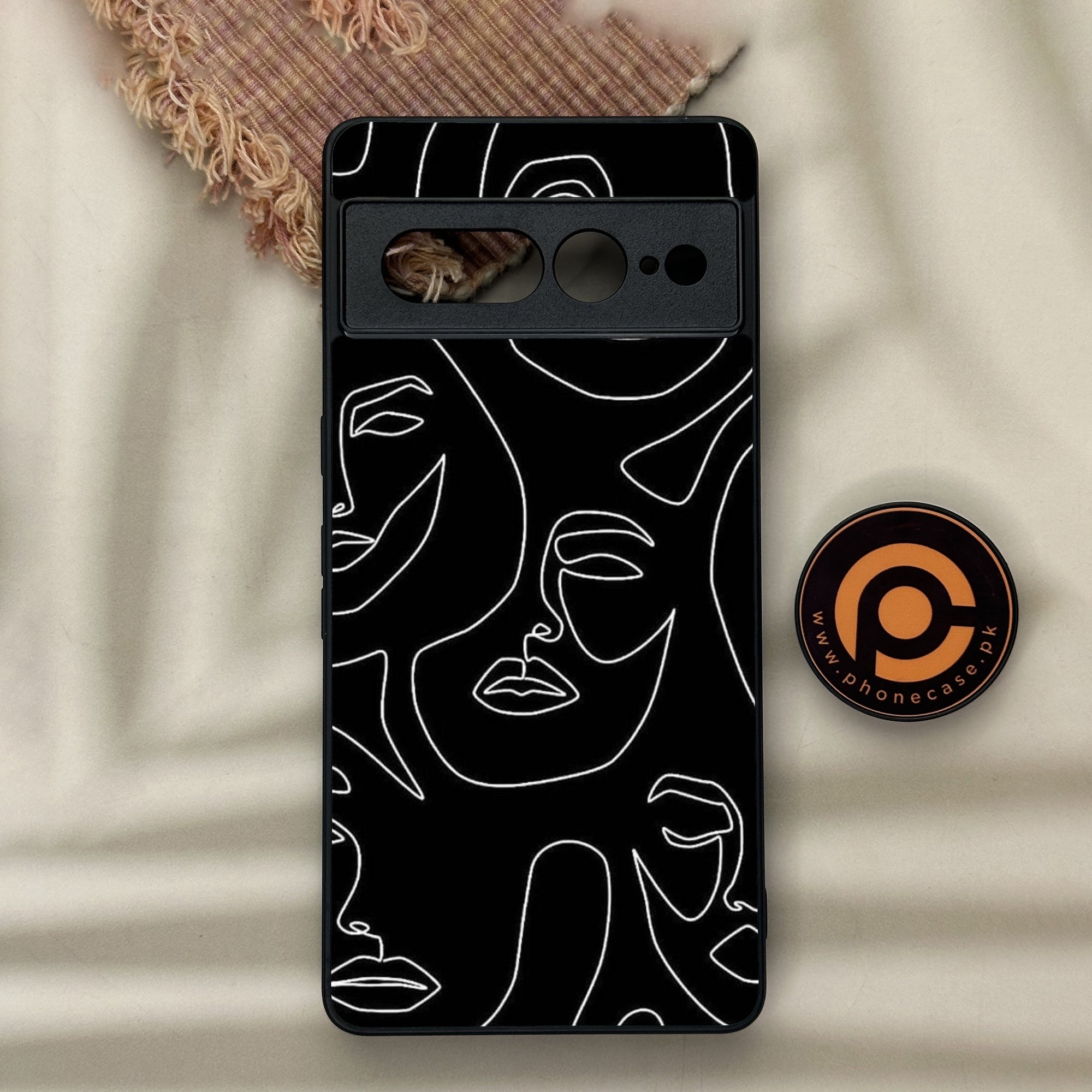 Google Pixel 7 Pro - Girls Line Art Series - Premium Metal Printed soft Bumper Shock Proof Case
