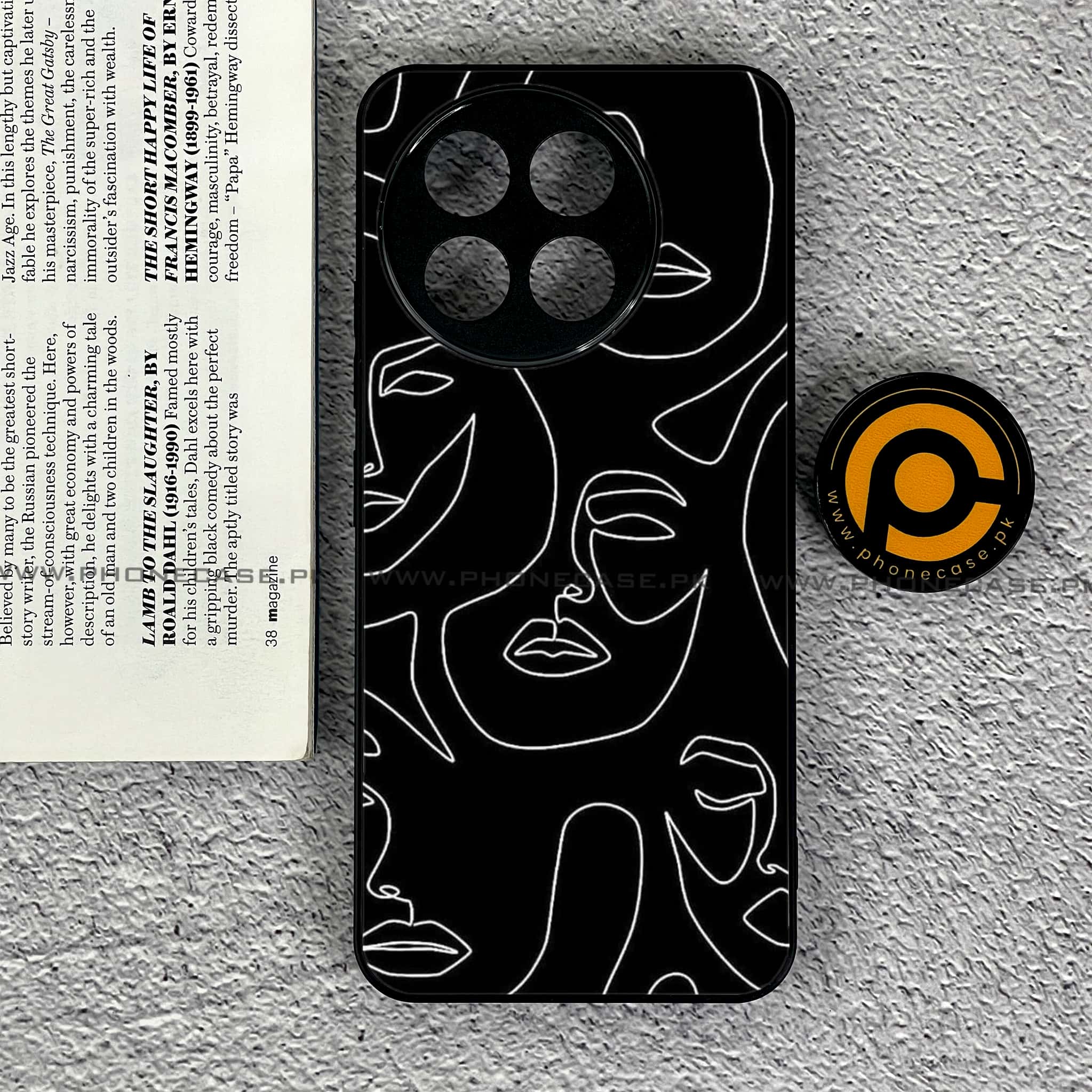 OnePlus Ace 5 - Girls Line Art Series - Premium Metal Printed soft Bumper shock Proof Case