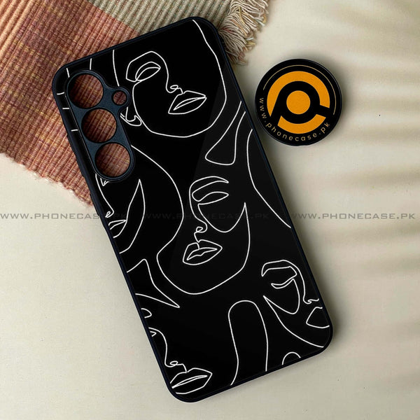 Samsung Galaxy A05s - Girl Line Art  Design 2  - Premium Metal Printed soft Bumper shock Proof Case  CS-32020