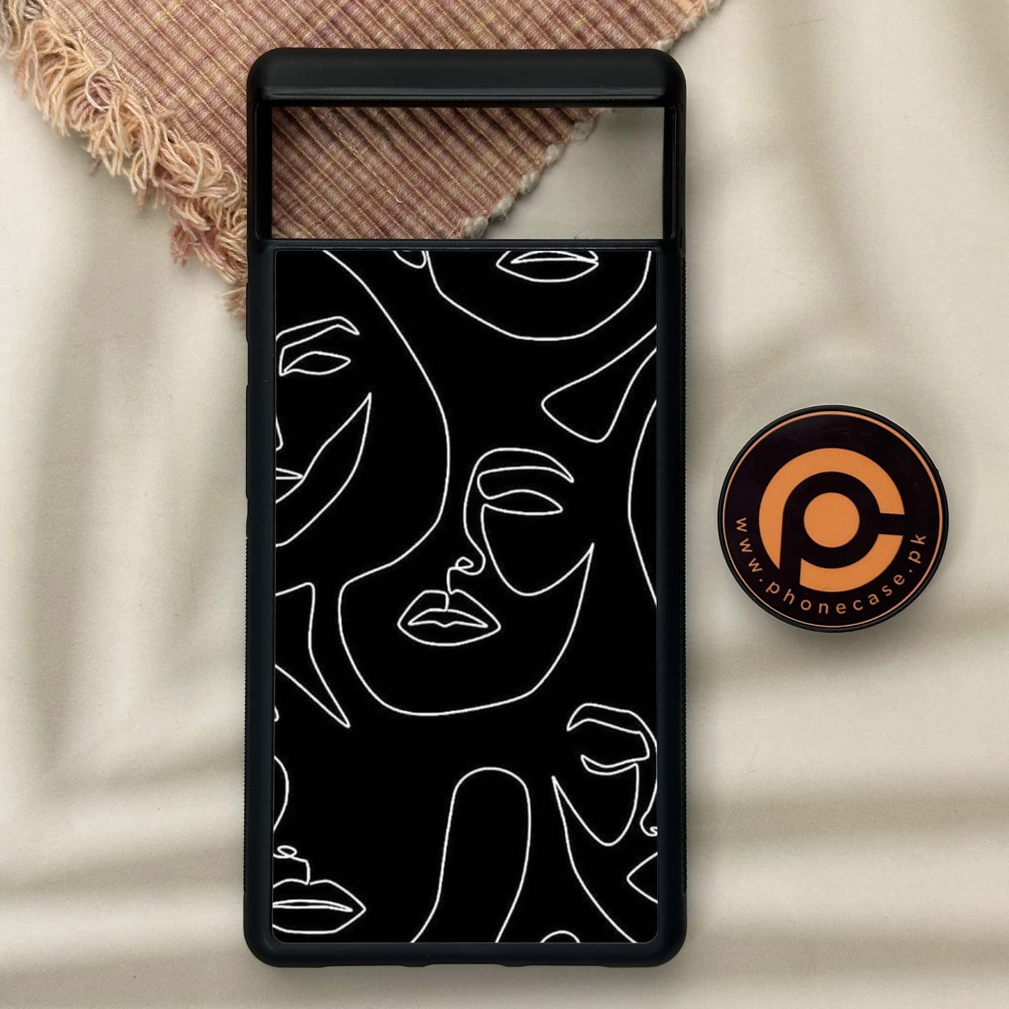 Google Pixel 6 - Girls Line Art Series - Premium Metal Printed soft Bumper Shock Proof Case