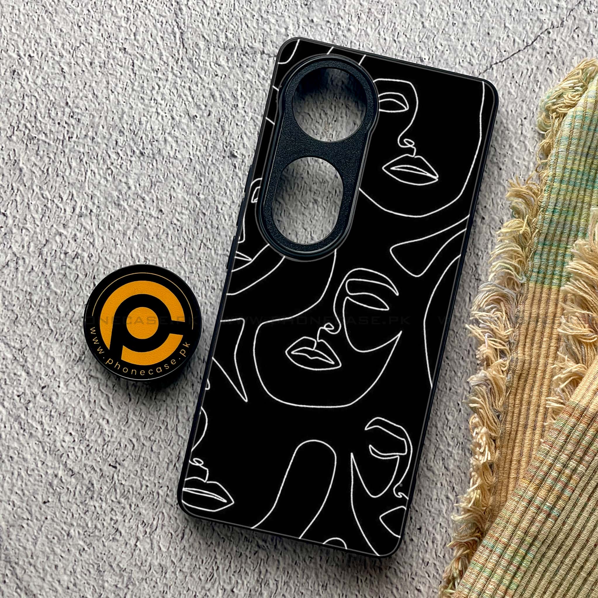 Vivo S19 Pro - Girls Line Art Series - Premium Metal Printed soft Bumper shock Proof Case