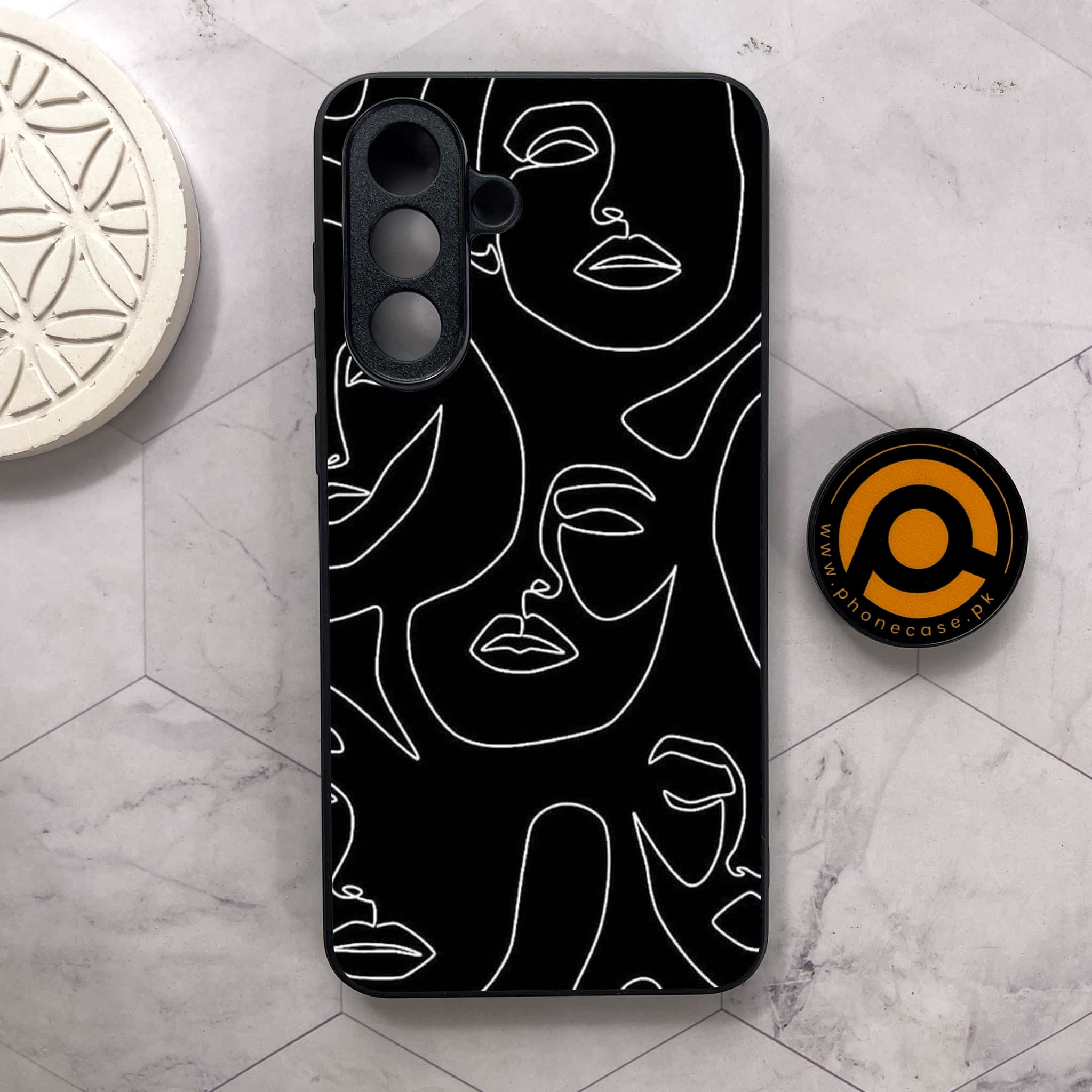 Samsung Galaxy A26 5G - Girls Line Art Series - Premium Metal Printed soft Bumper shock Proof Case