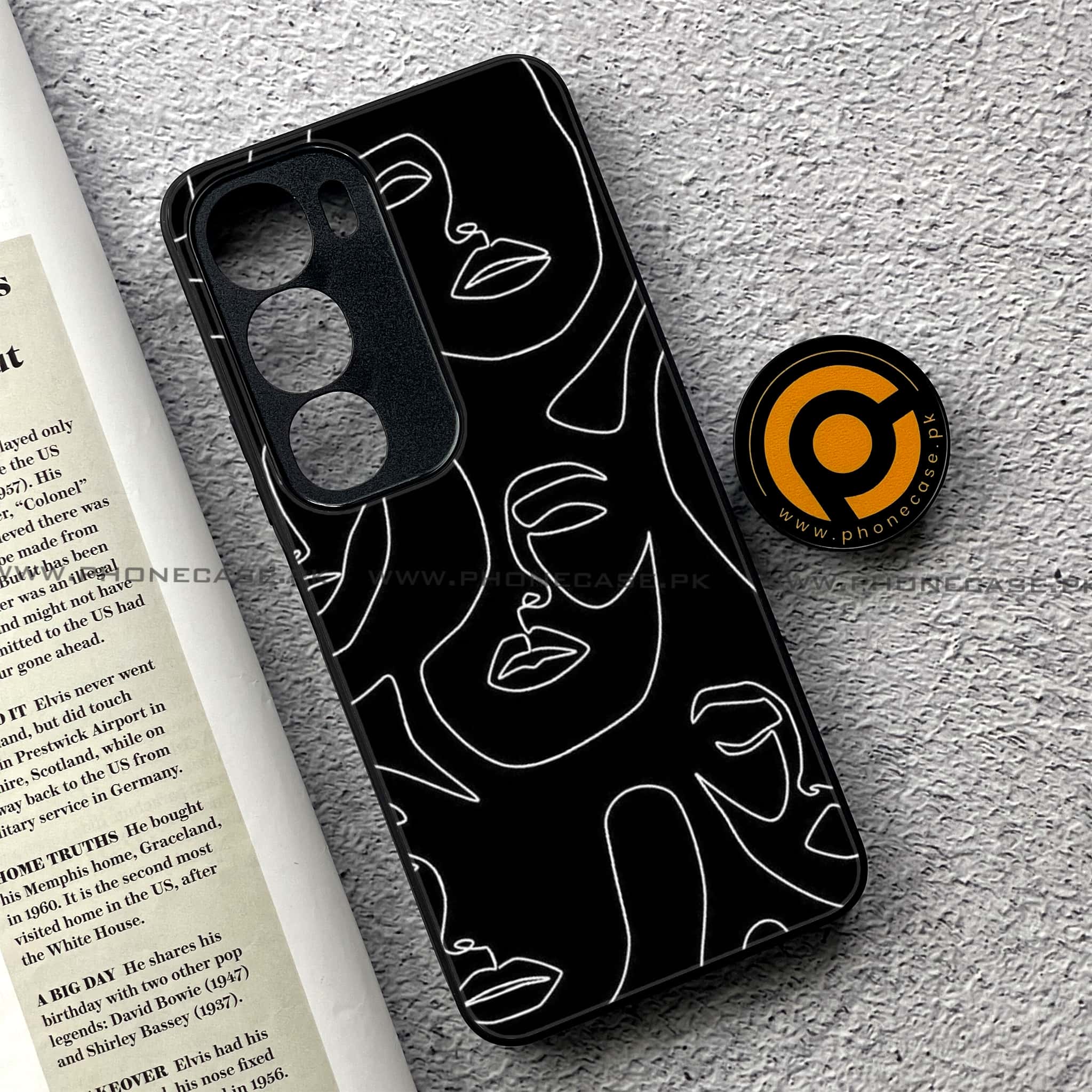 Vivo Y19s Pro - Girls Line Art Series - Premium Metal Printed soft Bumper shock Proof Case
