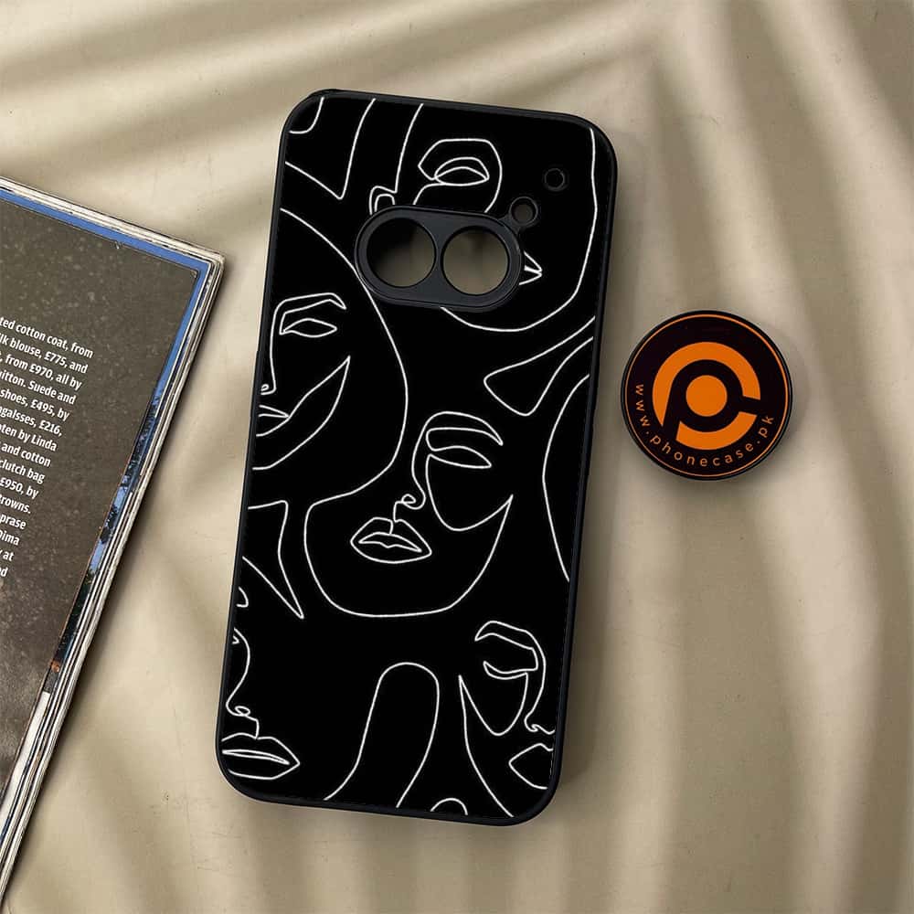 Nothing Phone (2a) - Girls Line Art Series - Premium Metal Printed soft Bumper Shock Proof Case