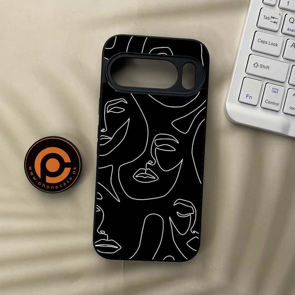 Google Pixel 10  - Girls Line Art Series - Premium Metal Printed soft Bumper Shockof Case