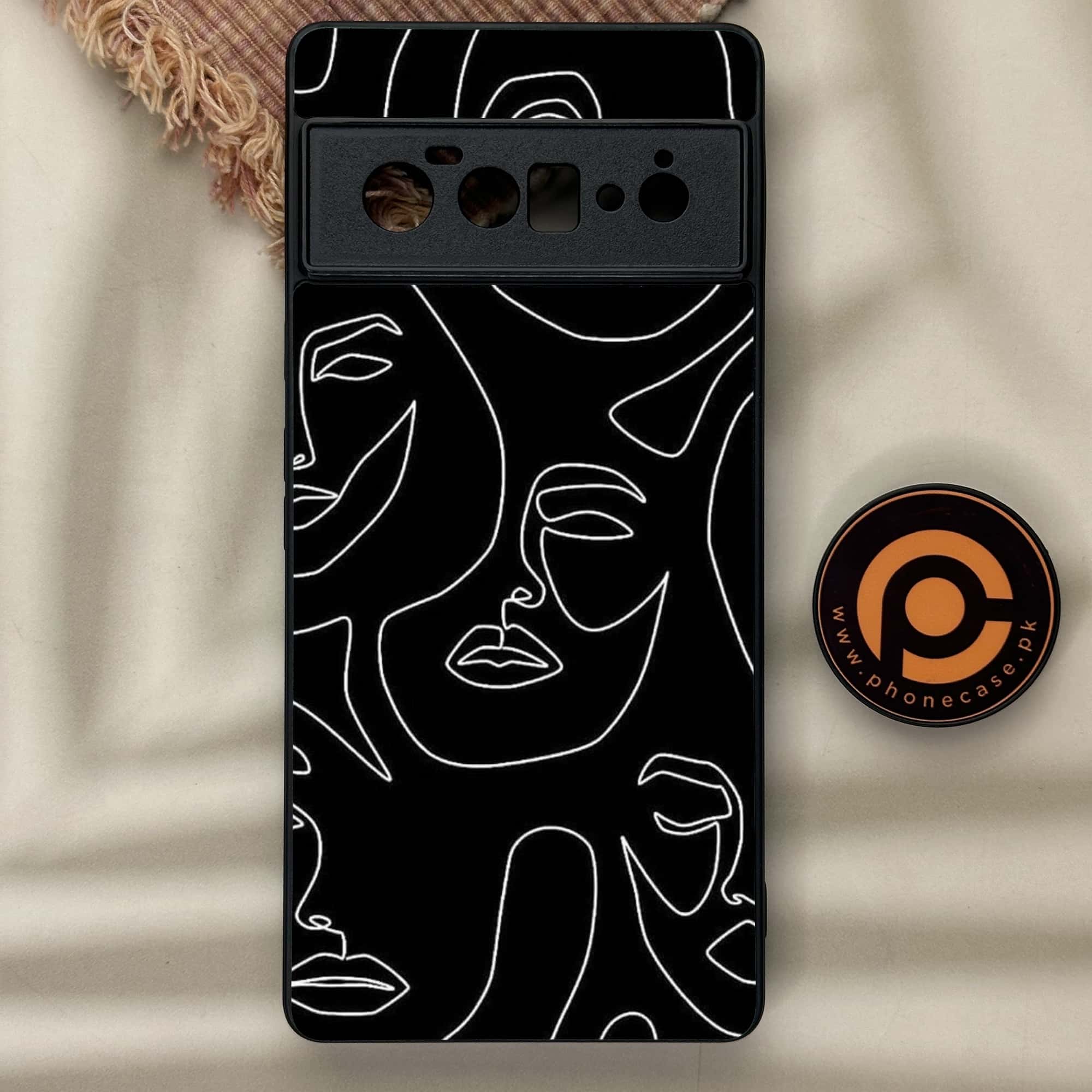 Google Pixel 6 Pro - Girls Line Art Series - Premium Metal Printed soft Bumper Shock Proof Case