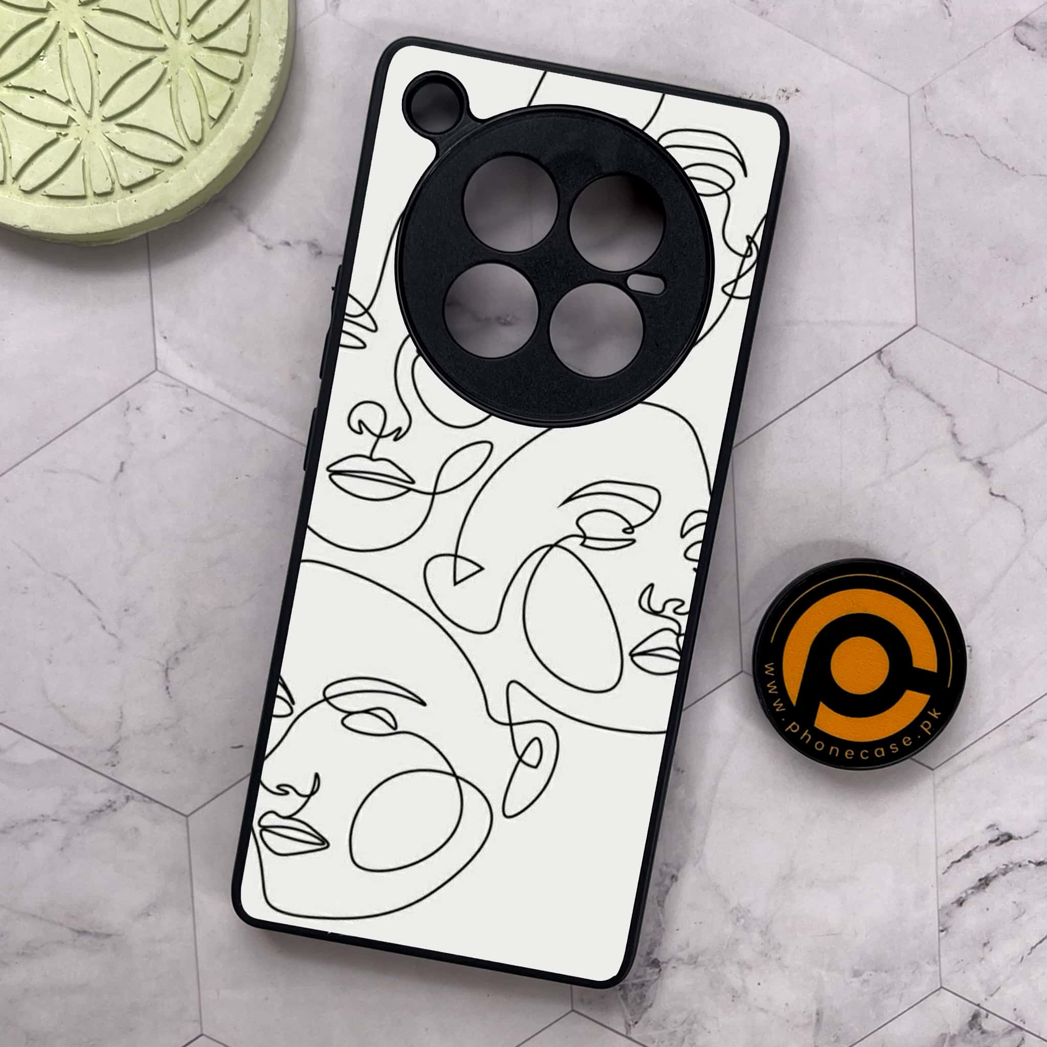 Infinix Zero 40 5G - Girls Line Art Series - Premium Metal Printed soft Bumper shock Proof Case