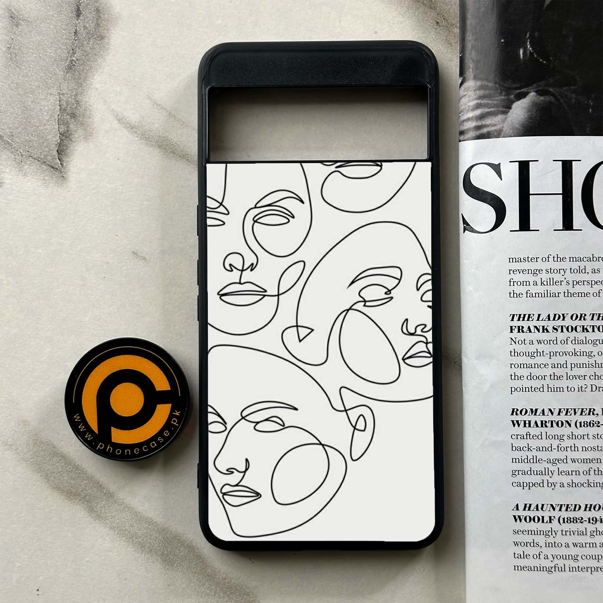 Google Pixel 8a - Girls Line Art Series - Premium Printed soft Bumper Shock Proof Case