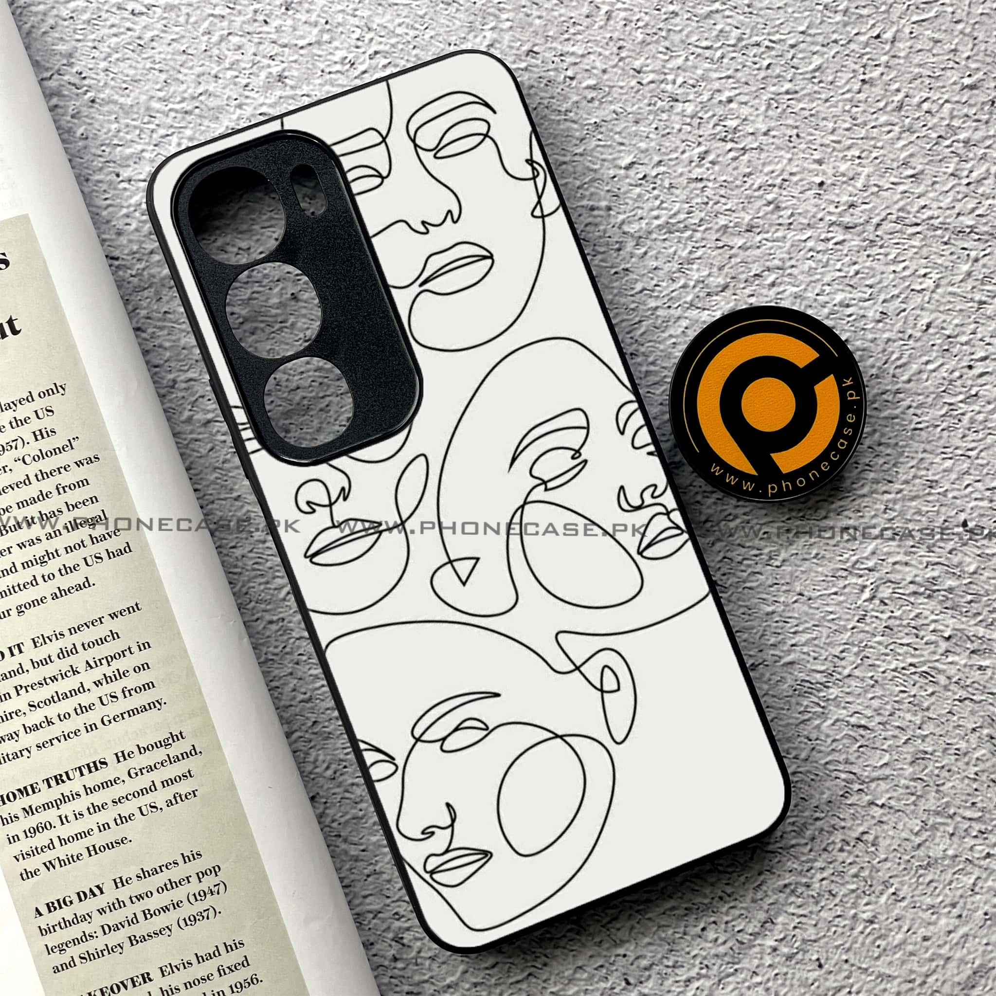 Vivo Y19s Pro - Girls Line Art Series - Premium Metal Printed soft Bumper shock Proof Case