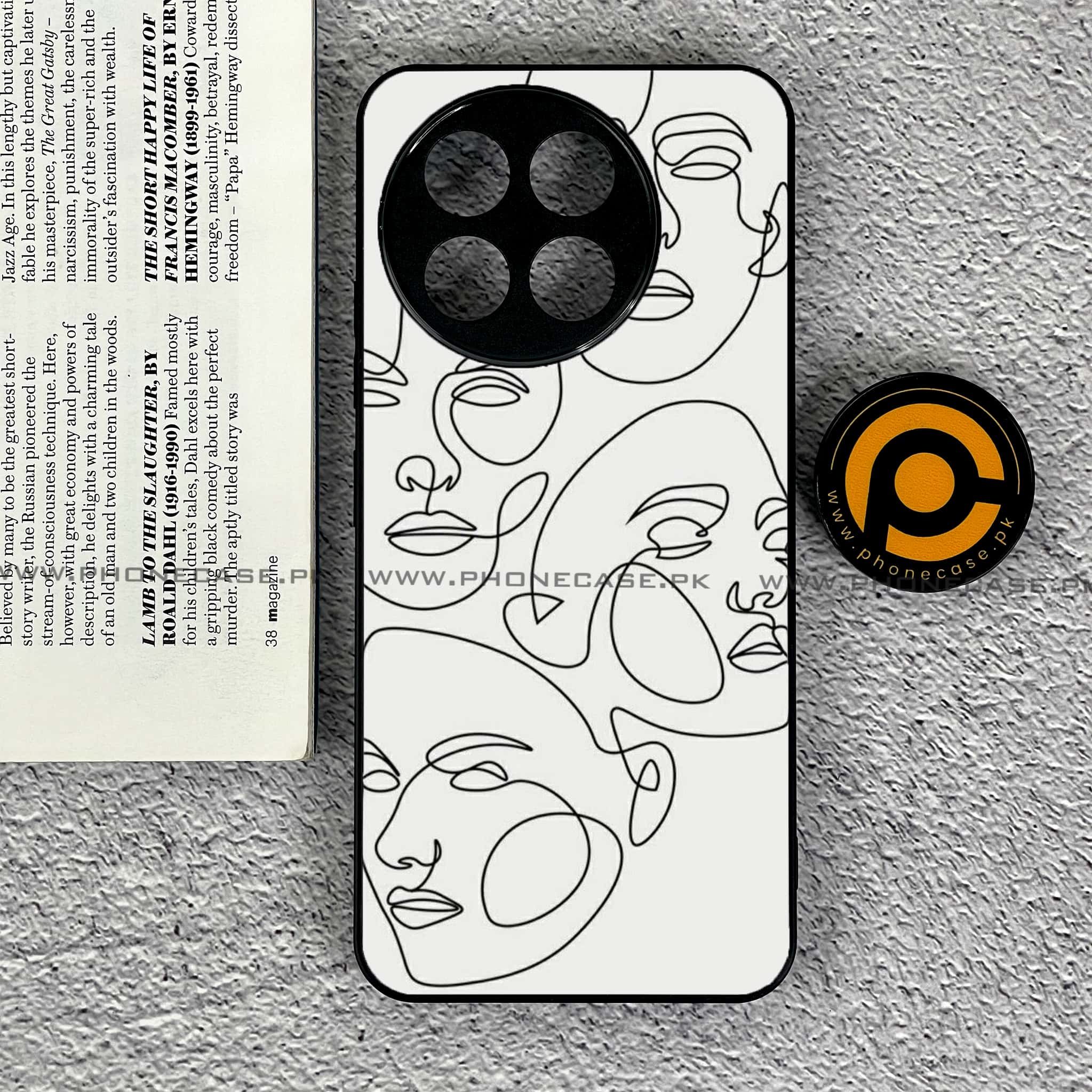 OnePlus Ace 5 - Girls Line Art Series - Premium Metal Printed soft Bumper shock Proof Case