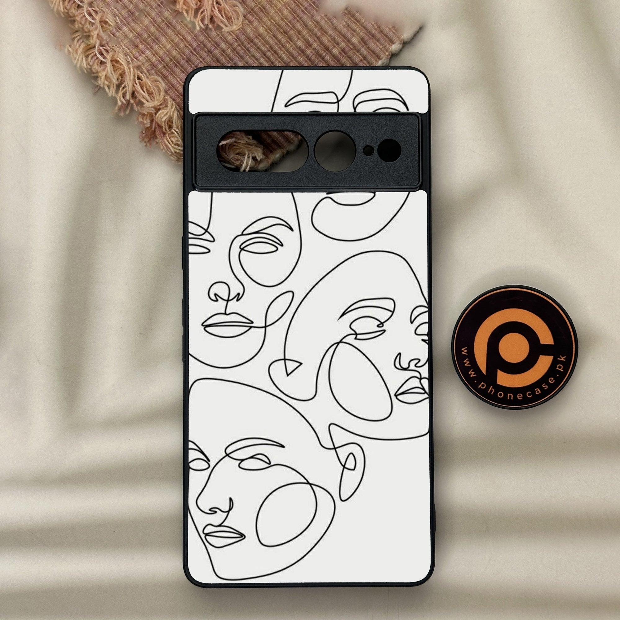 Google Pixel 7 Pro - Girls Line Art Series - Premium Metal Printed soft Bumper Shock Proof Case