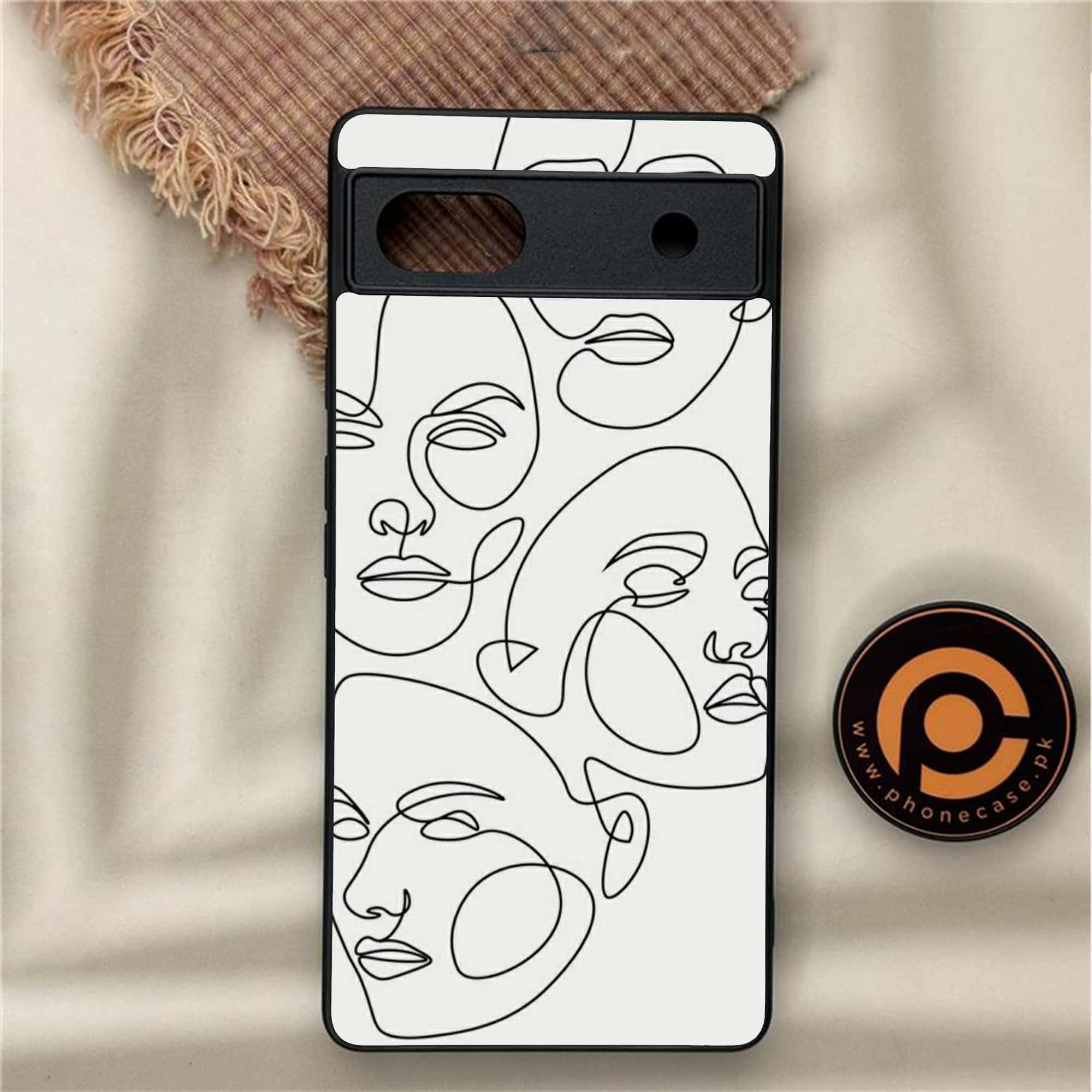 Google Pixel 6A - Girls Line Art Series - Premium Metal Printed soft Bumper Shock Proof Case