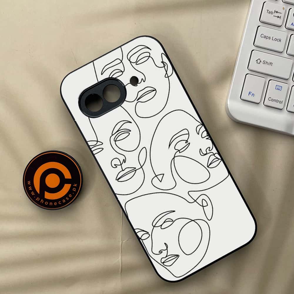 Google Pixel 9a - Girls Line Art Series - Premium Metal Printed soft Bumper Shock Proof Case