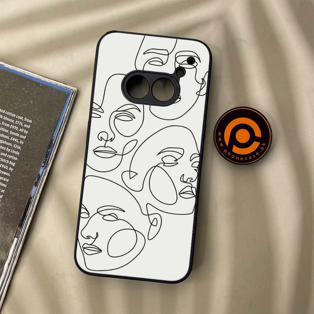 Nothing Phone (2a) - Girls Line Art Series - Premium Metal Printed soft Bumper Shock Proof Case